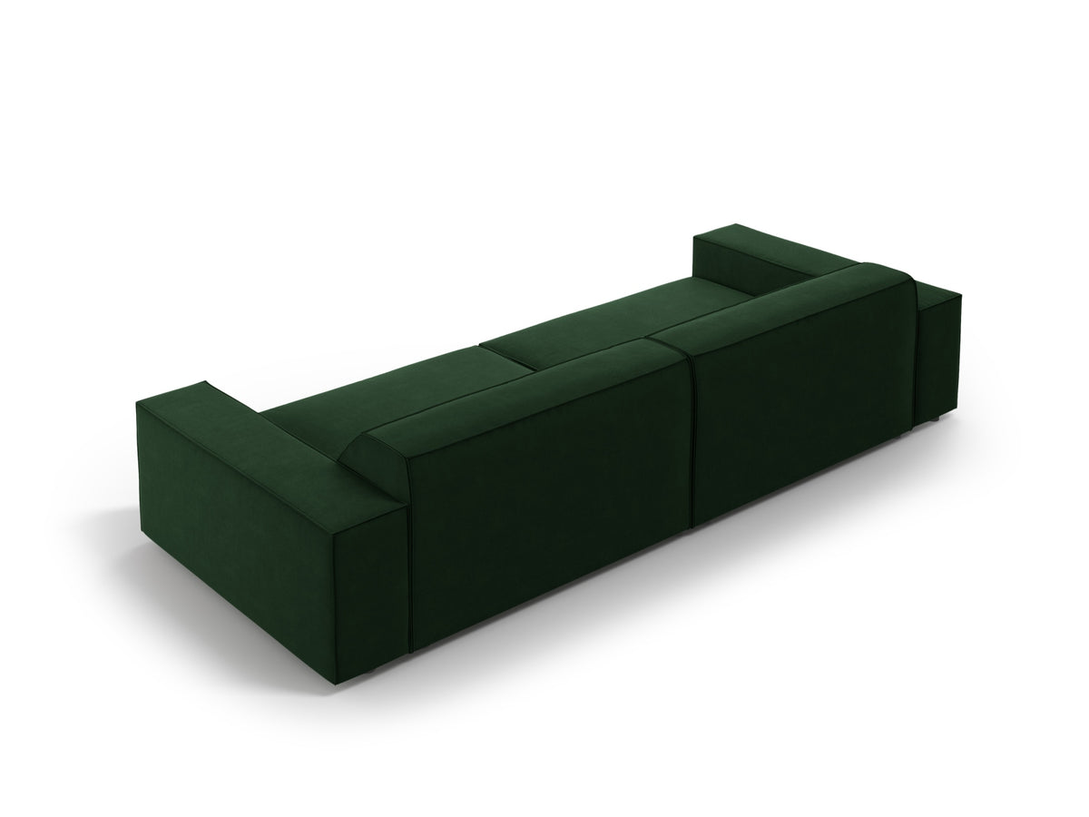 Jodie Velour modulares Sofa 4 Sitzer in Bottle Green-Bluvel präsentiert im Onlineshop von KAQTU Design AG. 3er Sofa ist von Micadoni