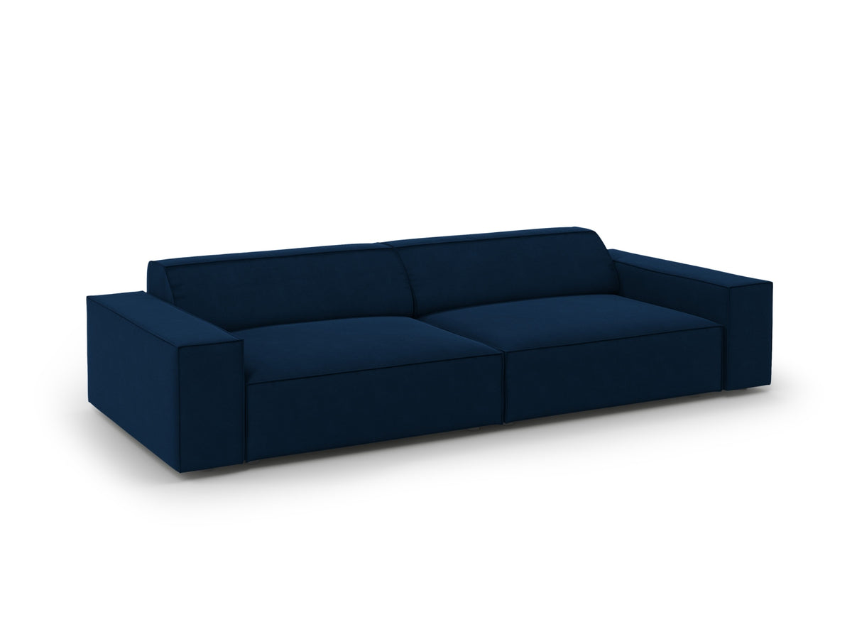 Jodie Velour modulares Sofa 4 Sitzer in Royal Blue-Bluvel präsentiert im Onlineshop von KAQTU Design AG. 3er Sofa ist von Micadoni