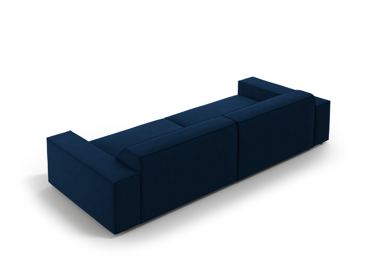 Jodie Velour modulares Sofa 4 Sitzer in Royal Blue-Bluvel präsentiert im Onlineshop von KAQTU Design AG. 3er Sofa ist von Micadoni