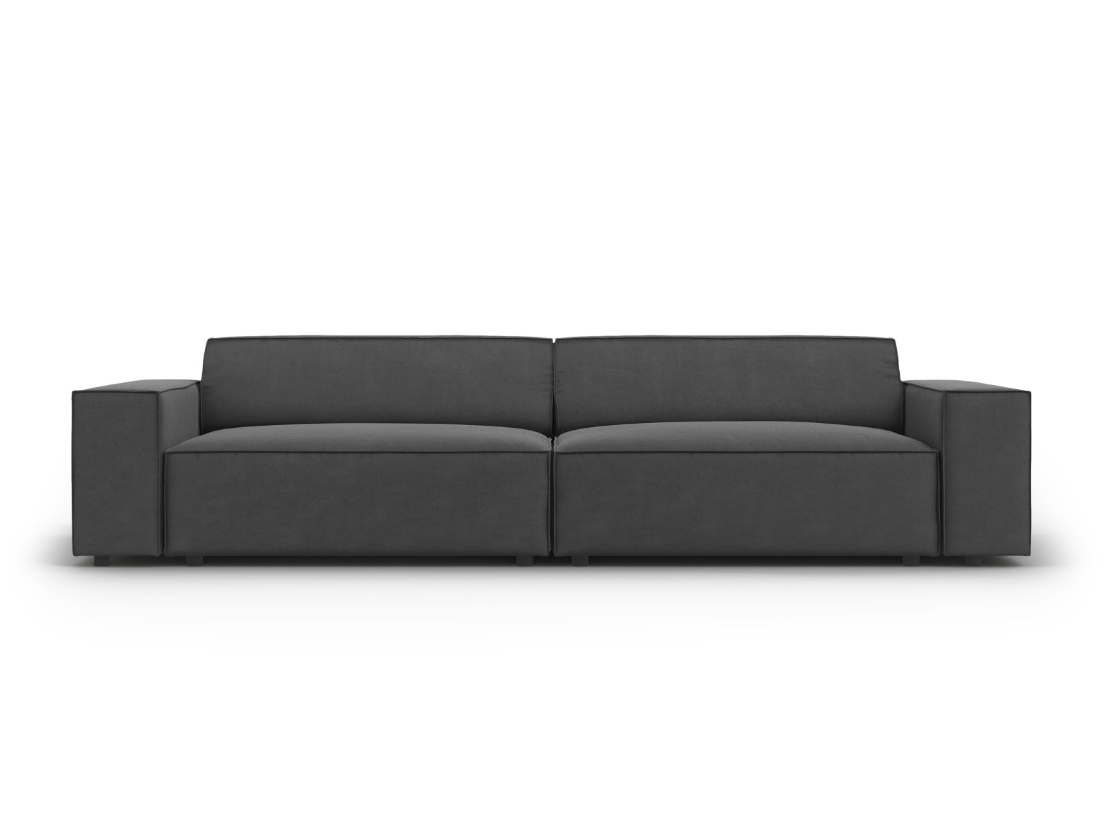 Jodie Velour modulares Sofa 4 Sitzer in Grey-Bluvel präsentiert im Onlineshop von KAQTU Design AG. 3er Sofa ist von Micadoni