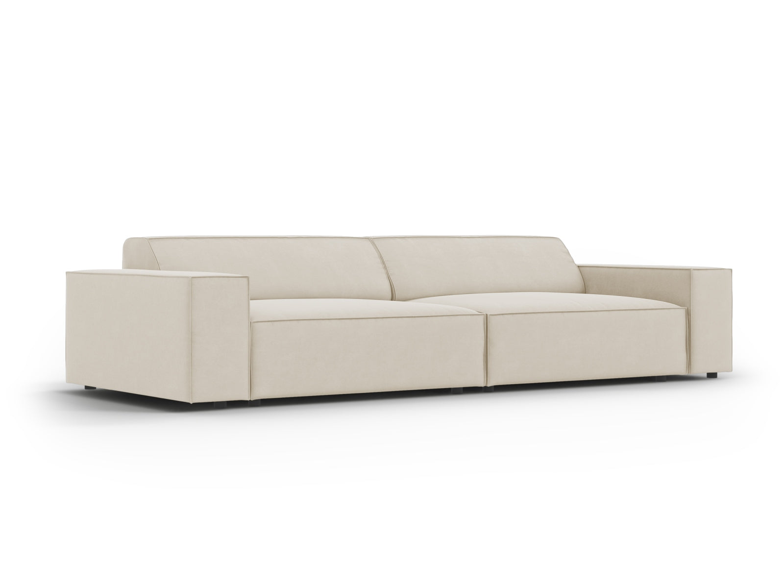 Modulares 4-Sitzer Sofa Jodie in edlem Velours, perfekt für moderne Wohnkonzepte, erhältlich bei Micadoni.