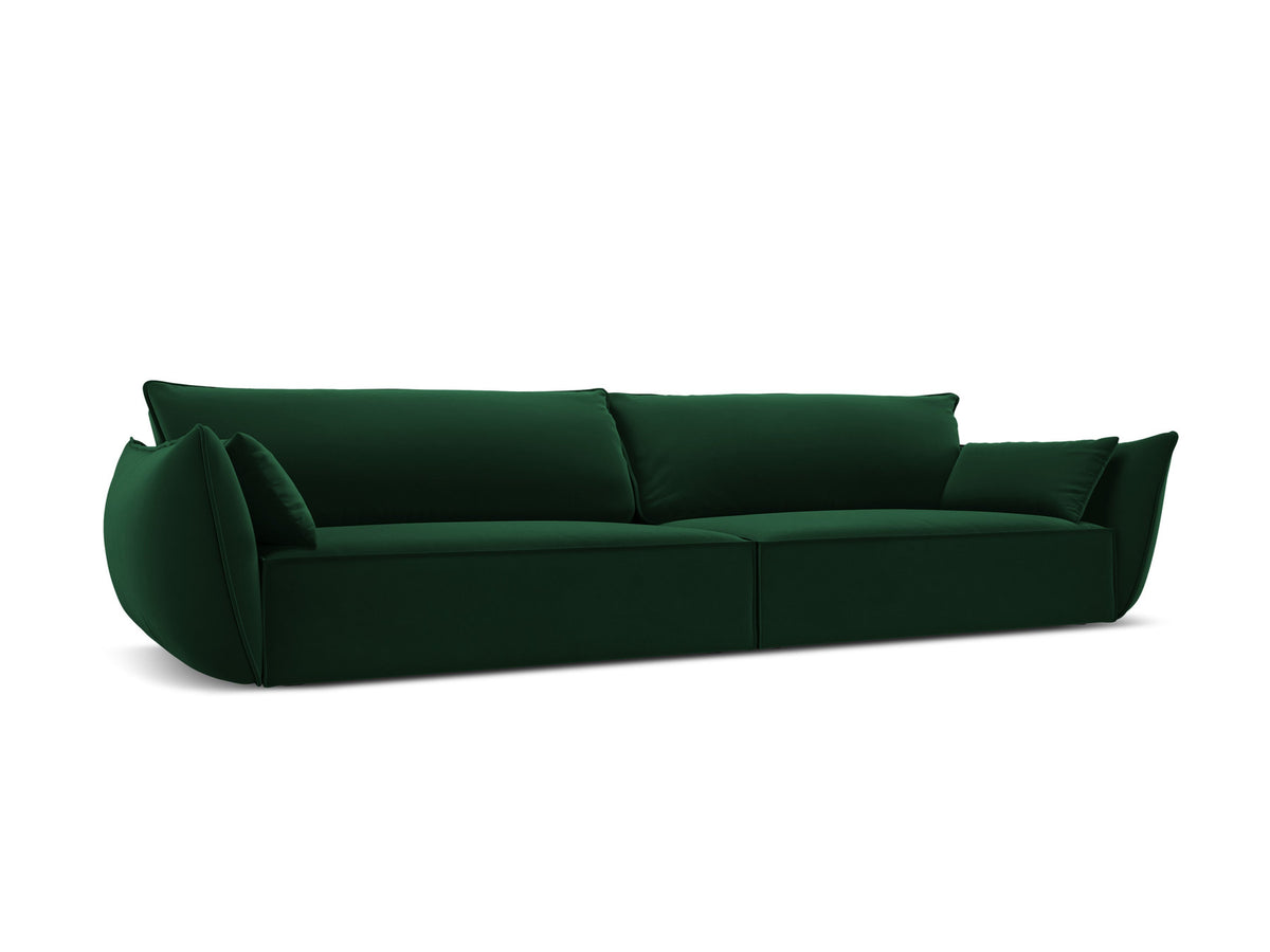 Kaelle Sofa 4 Sitzer in Bottle Green-Bluvel präsentiert im Onlineshop von KAQTU Design AG. 4er Sofa ist von Micadoni