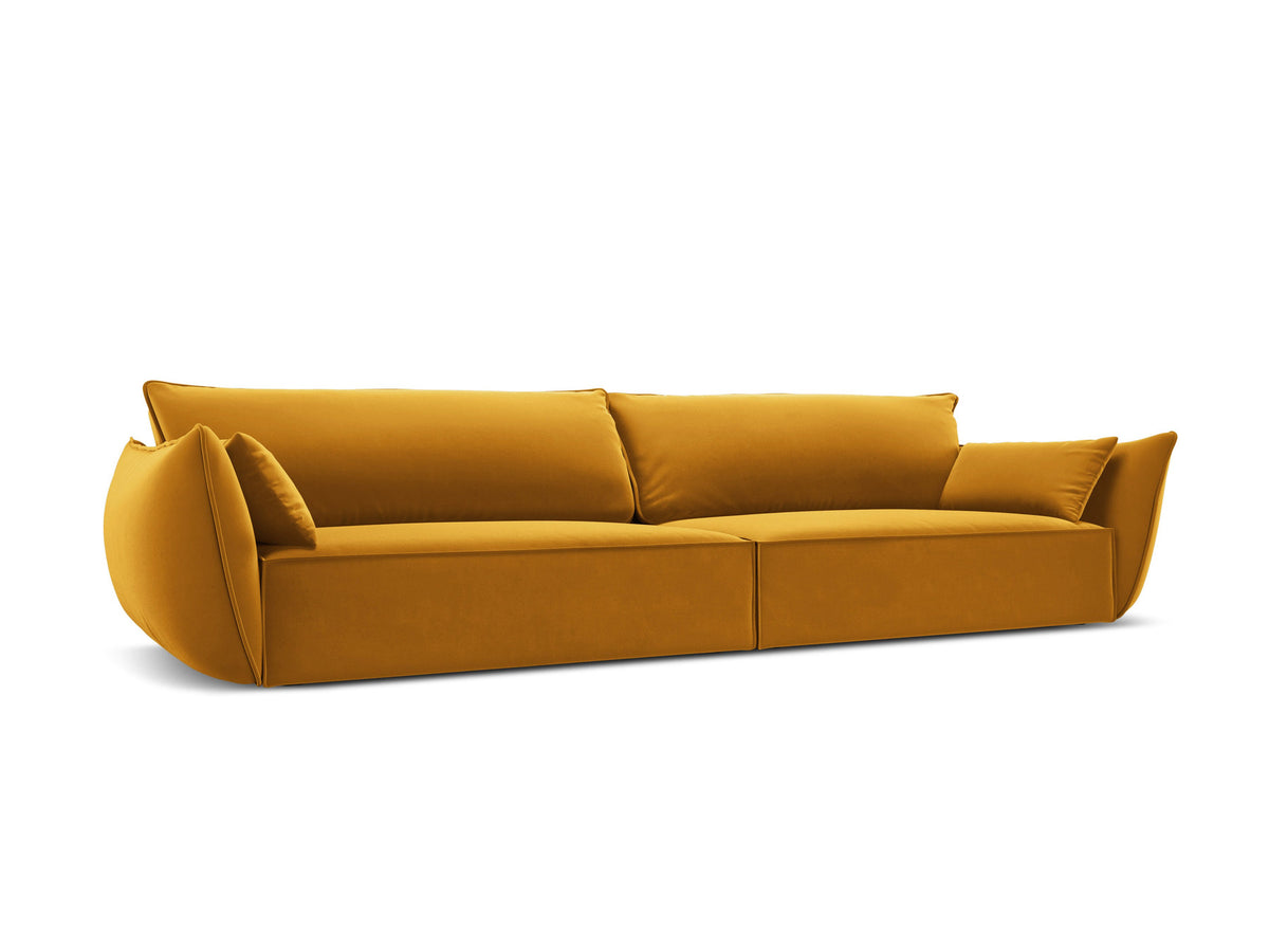 Kaelle Sofa 4 Sitzer in Yellow-Bluvel präsentiert im Onlineshop von KAQTU Design AG. 4er Sofa ist von Micadoni