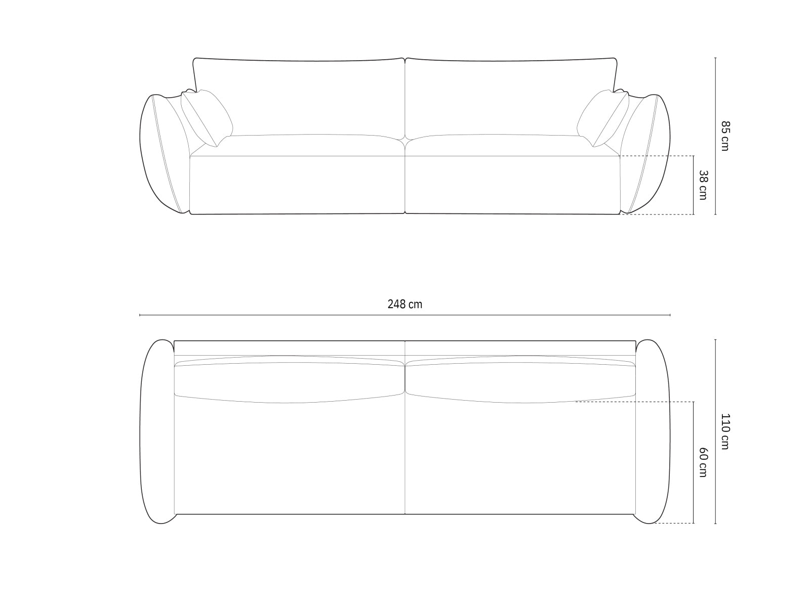 Modernes 4-Sitzer Sofa Kaelle von Micadoni in stilvollem Beige-Bluvel, perfekt für gemütliche Abende und elegantes Wohndesign.