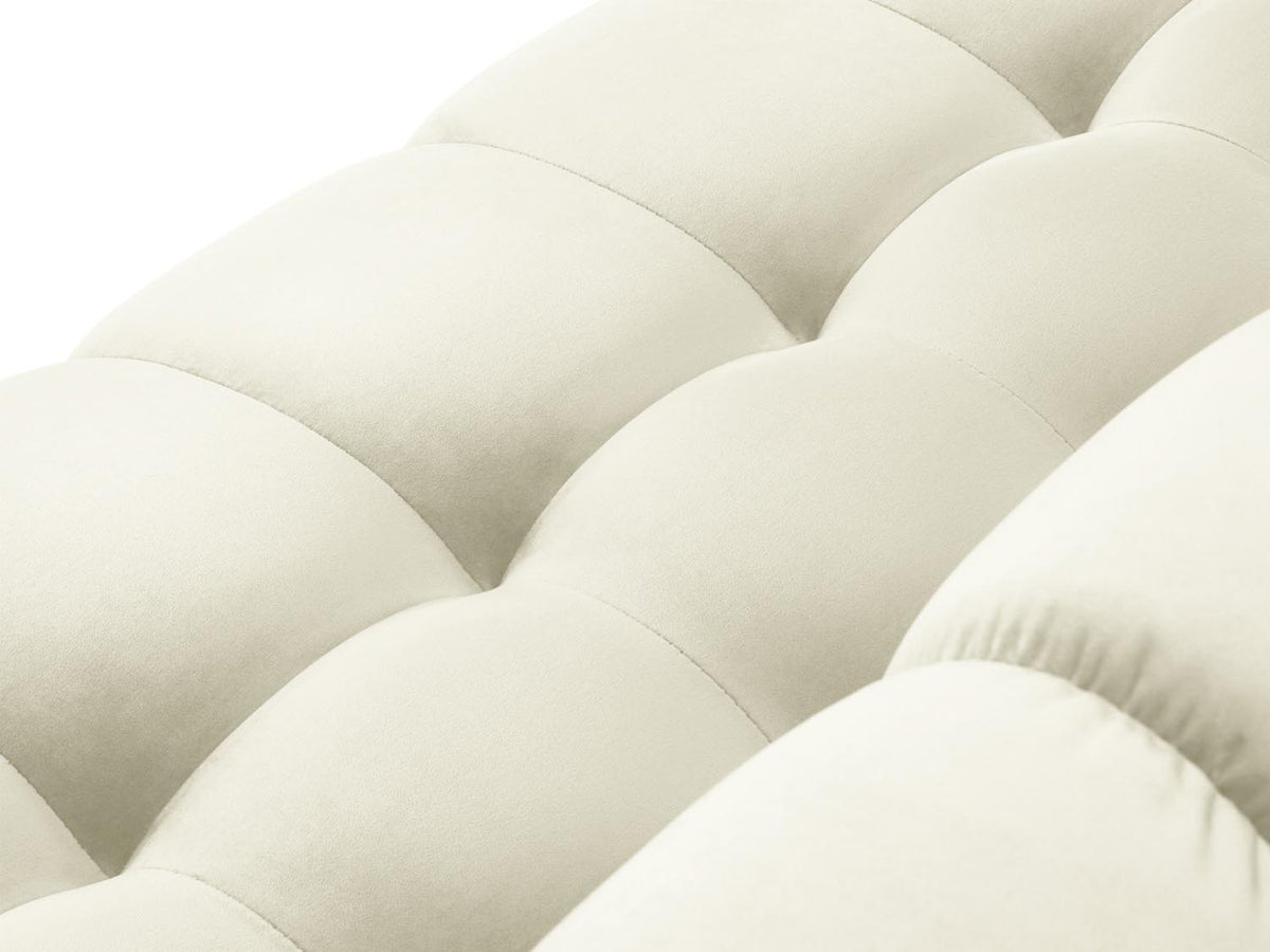 Mamaia Velour Sofa 4 Sitzer in Light Beige/Schwarz-Bluvel präsentiert im Onlineshop von KAQTU Design AG. 4er Sofa ist von Micadoni