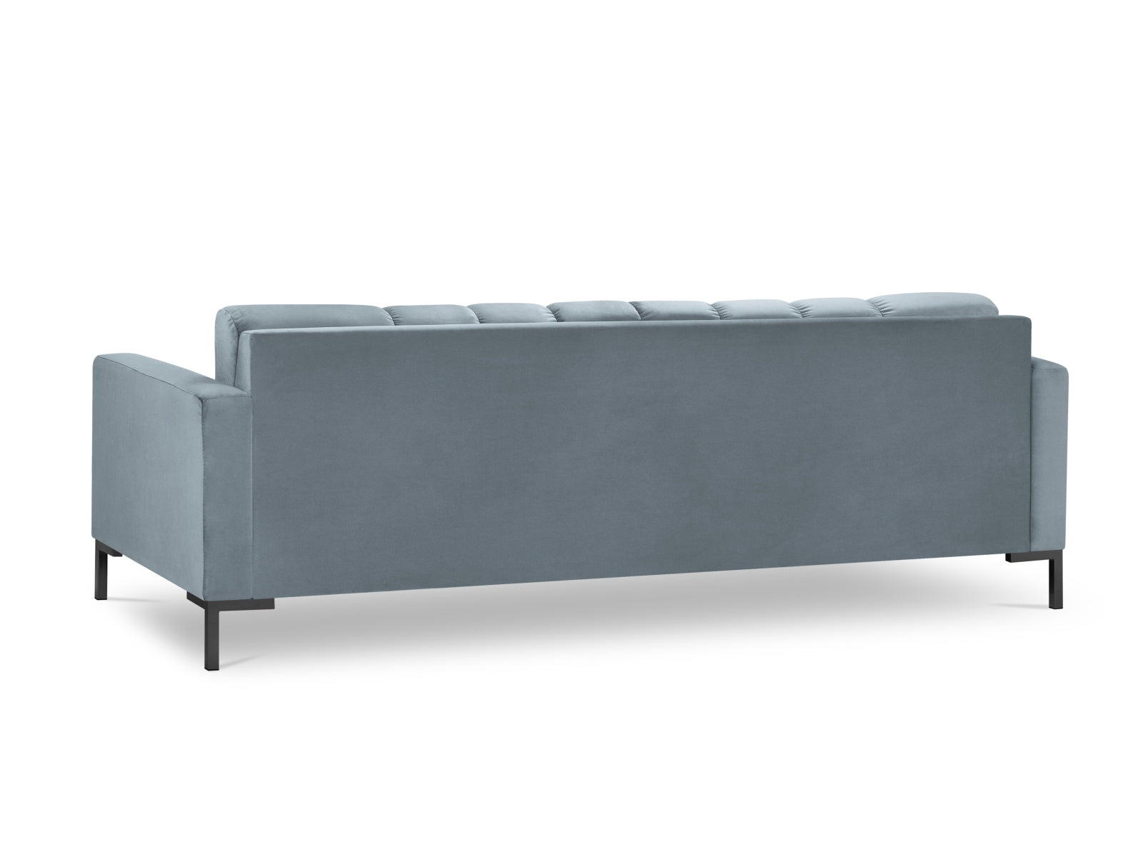 Elegantes 4-Sitzer Sofa Mamaia aus weichem Velours in harmonischen Blautönen, ideal für stilvolle Wohnräume und entspannte Stunden.