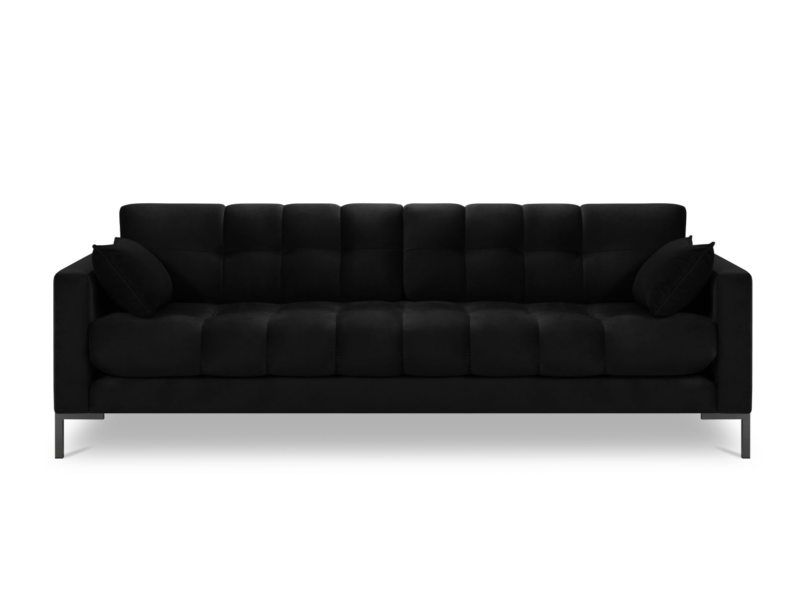 Mamaia Velour Sofa 4 Sitzer in Black/Schwarz-Bluvel präsentiert im Onlineshop von KAQTU Design AG. 4er Sofa ist von Micadoni