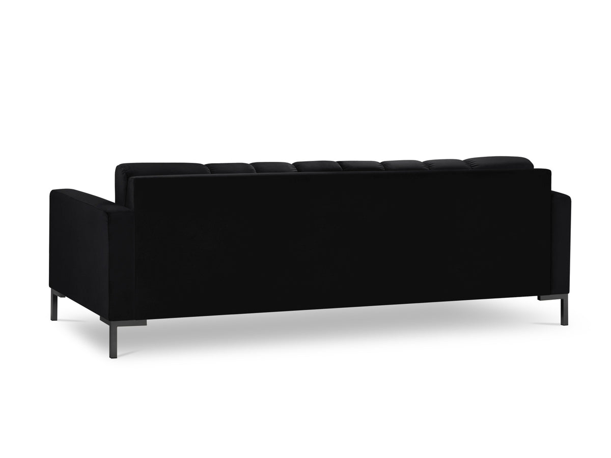 Mamaia Velour Sofa 4 Sitzer in Black/Schwarz-Bluvel präsentiert im Onlineshop von KAQTU Design AG. 4er Sofa ist von Micadoni