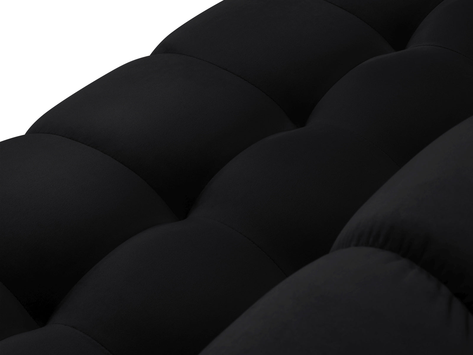 Mamaia Velour Sofa 4 Sitzer in Black/Schwarz-Bluvel präsentiert im Onlineshop von KAQTU Design AG. 4er Sofa ist von Micadoni