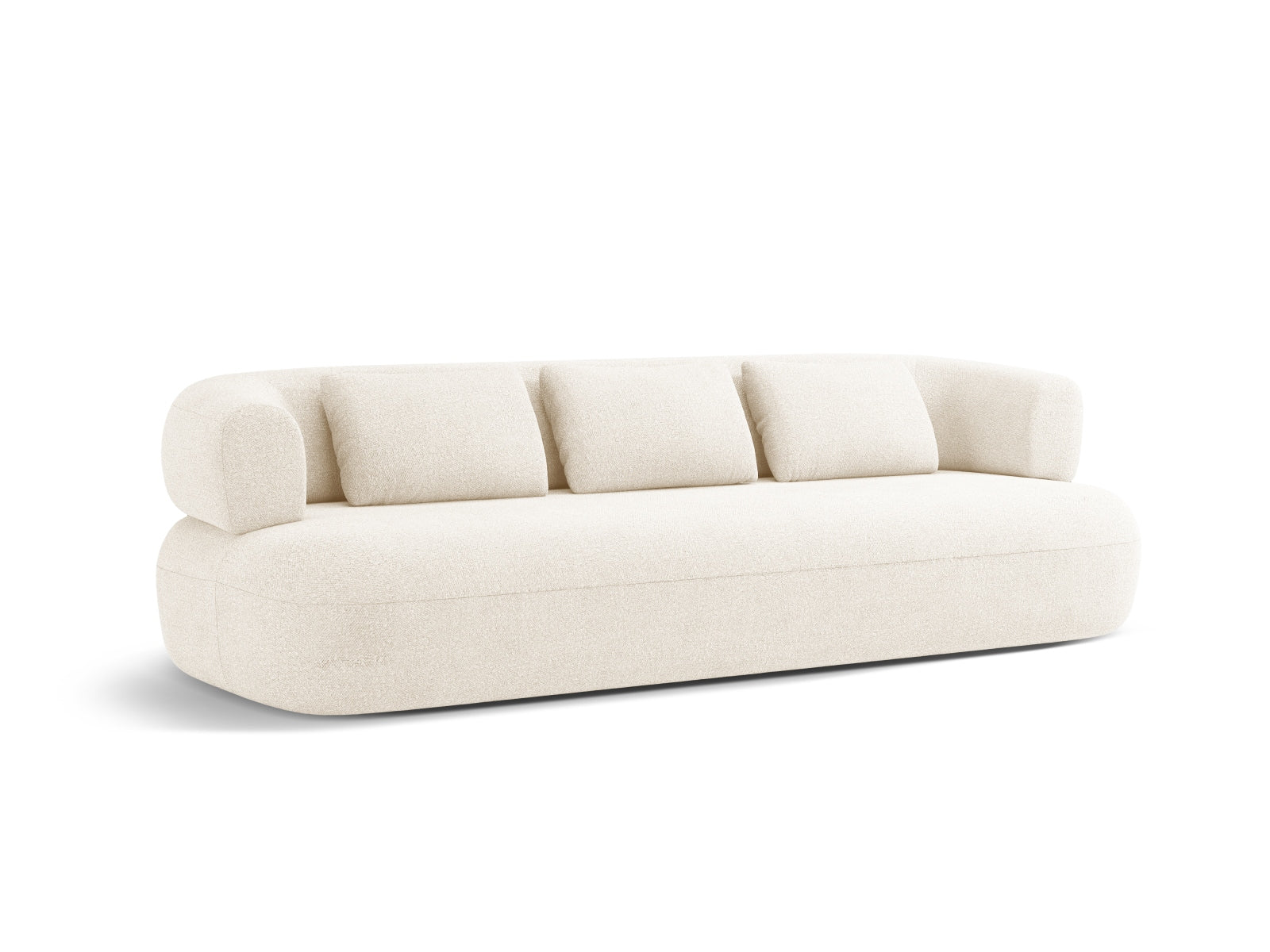 Erleben Sie das Jenny Boucle Sofa 4 Sitzer von Micadoni – eine harmonische Verbindung aus zeitloser Eleganz und unvergleichlichem Sitzkomfort.