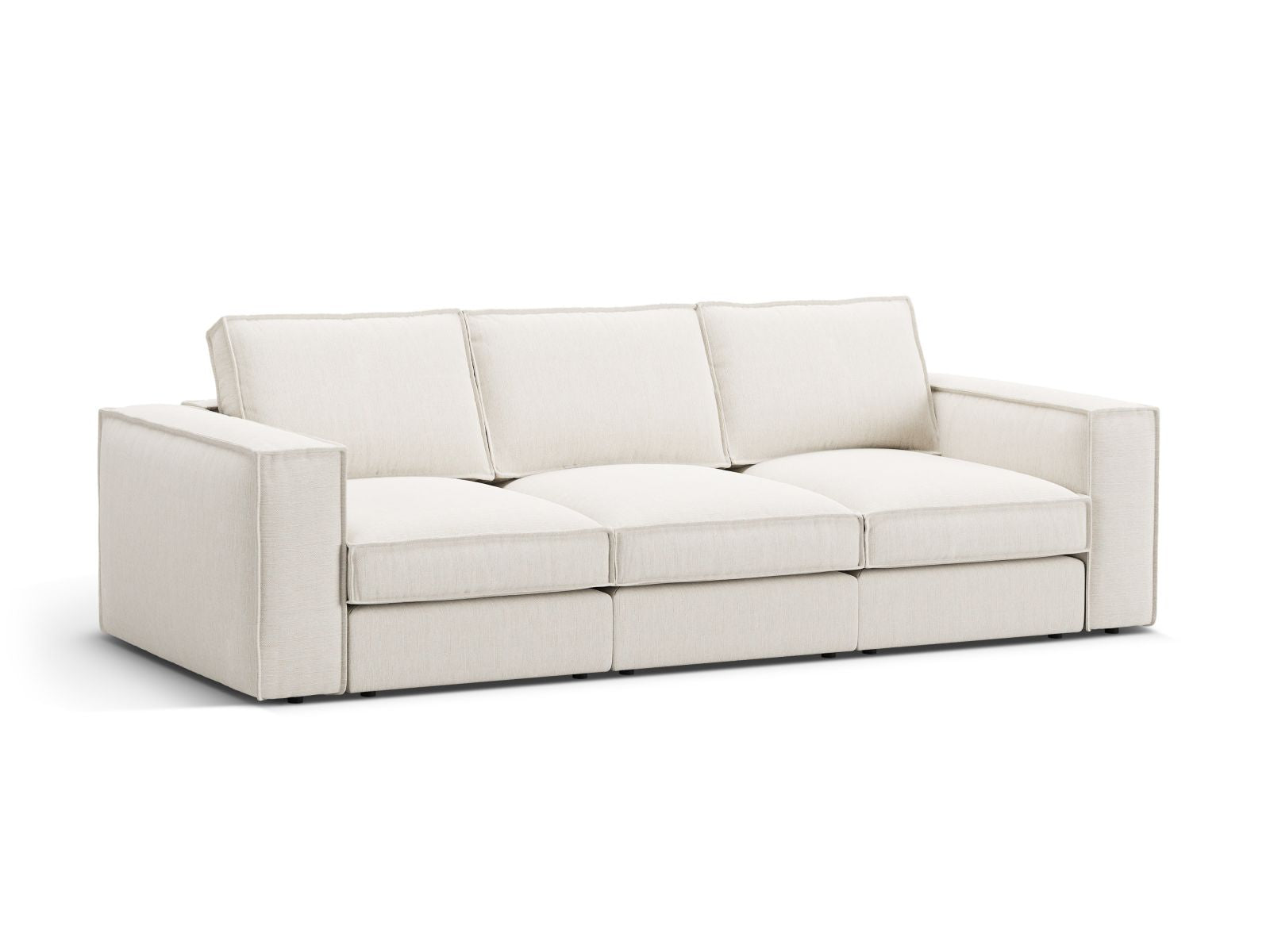 Elegantes 4-Sitzer Sofa Pola in stilvollem Weiß, ideal für moderne Wohnräume, erhältlich bei KAQTU Design AG.