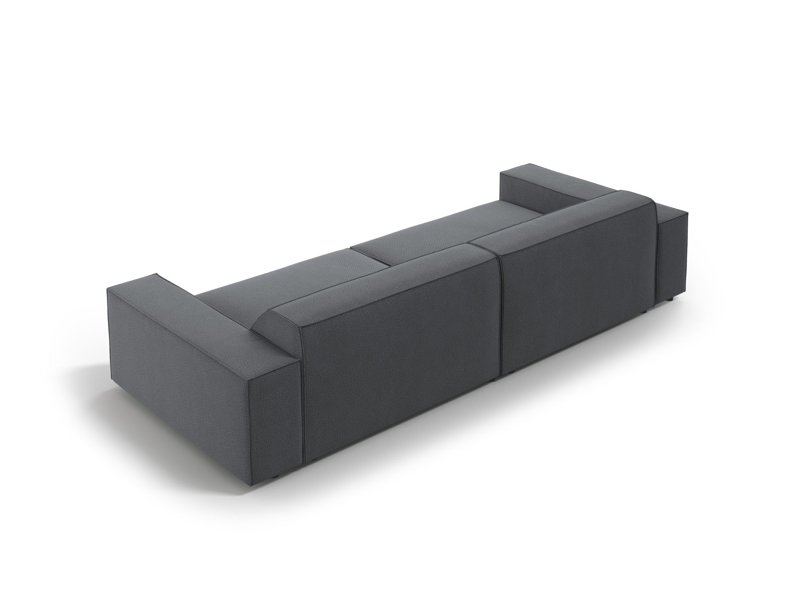 Stylisches, modulares 4-Sitzer Sofa Jodie in edlem Dunkelgrau, perfekt für zeitgemäße Wohnkonzepte und individuelle Raumlösungen.