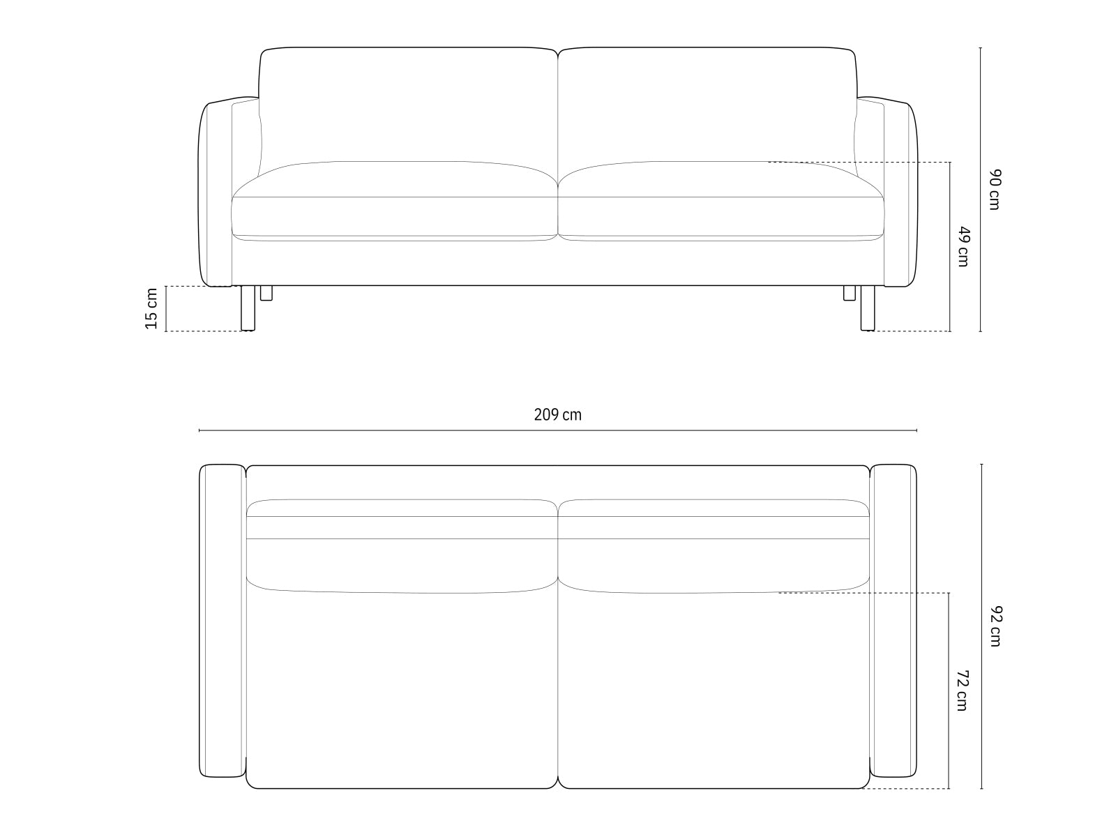 Beige Eden Velour Sofa für 4 Personen von Micadoni, perfekt für stilvolle Wohnräume und entspannte Stunden mit Freunden und Familie.