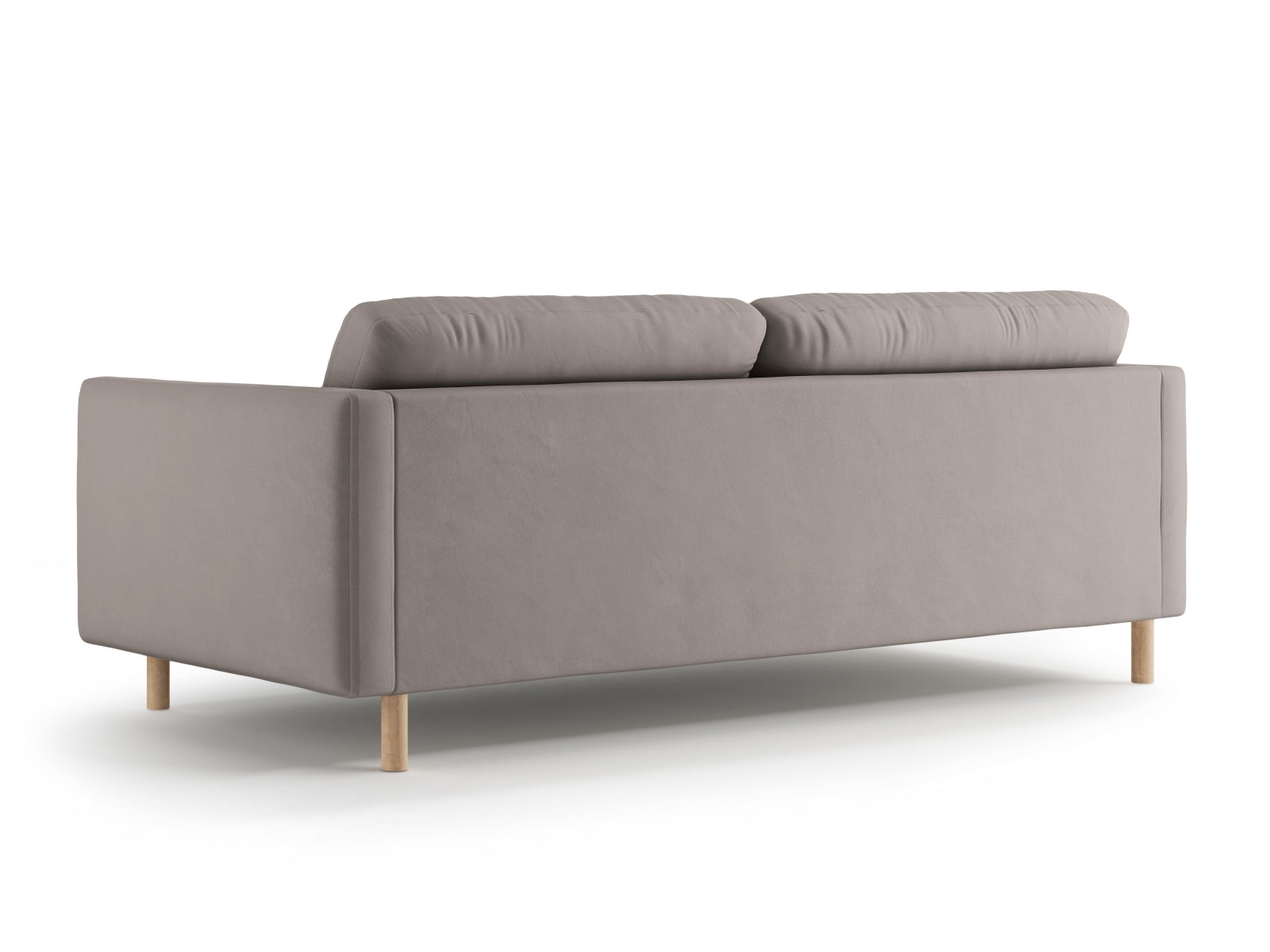 Modernes 4-Sitzer Eden Velour Sofa von Micadoni in sanftem Grauton, perfekt für gesellige Abende und stilvolle Wohnräume.
