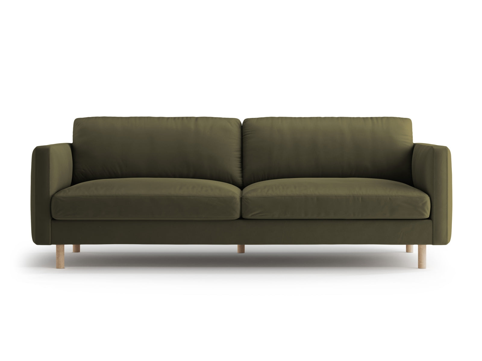 Eden Velour Sofa 4 Sitzer in Moss Green Melange-Paris präsentiert im Onlineshop von KAQTU Design AG. 4er Sofa ist von Micadoni