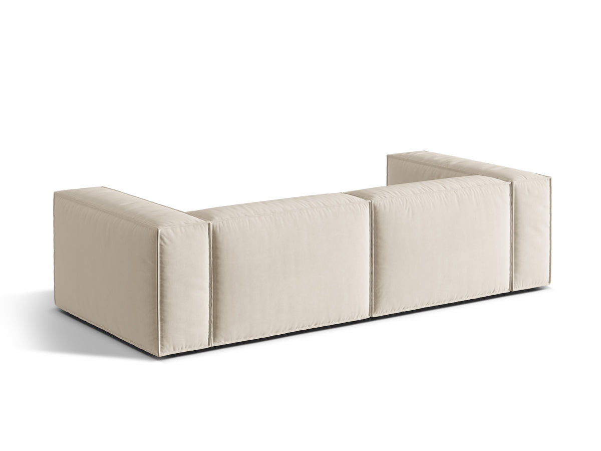 Nuria Velour Sofa 4 Sitzer in Beige-Paris präsentiert im Onlineshop von KAQTU Design AG. 4er Sofa ist von Micadoni