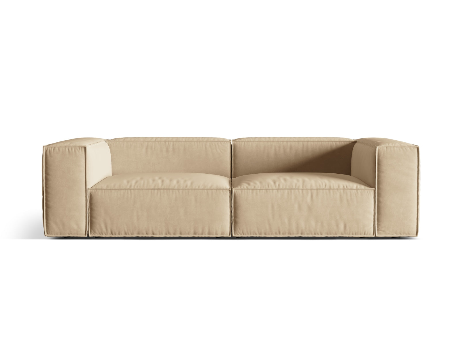 Nuria Velour Sofa 4 Sitzer in Nude präsentiert im Onlineshop von KAQTU Design AG. 4er Sofa ist von Micadoni