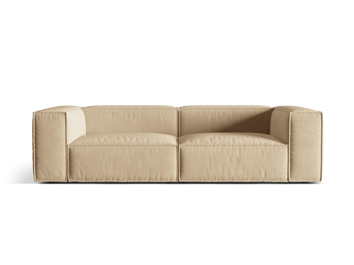 Nuria Velour Sofa 4 Sitzer in Nude-Paris präsentiert im Onlineshop von KAQTU Design AG. 4er Sofa ist von Micadoni