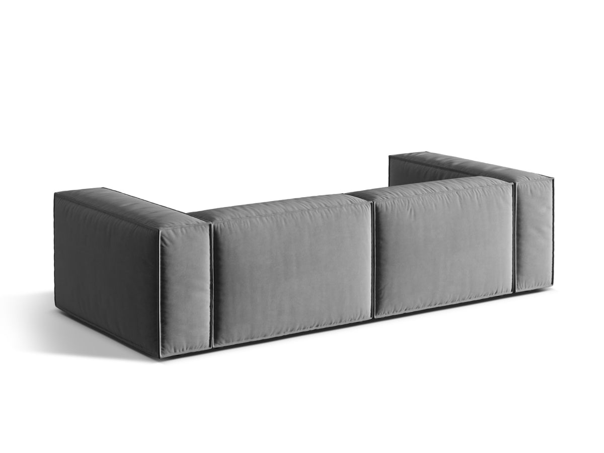 Nuria Velour Sofa 4 Sitzer in Grey-Paris präsentiert im Onlineshop von KAQTU Design AG. 4er Sofa ist von Micadoni