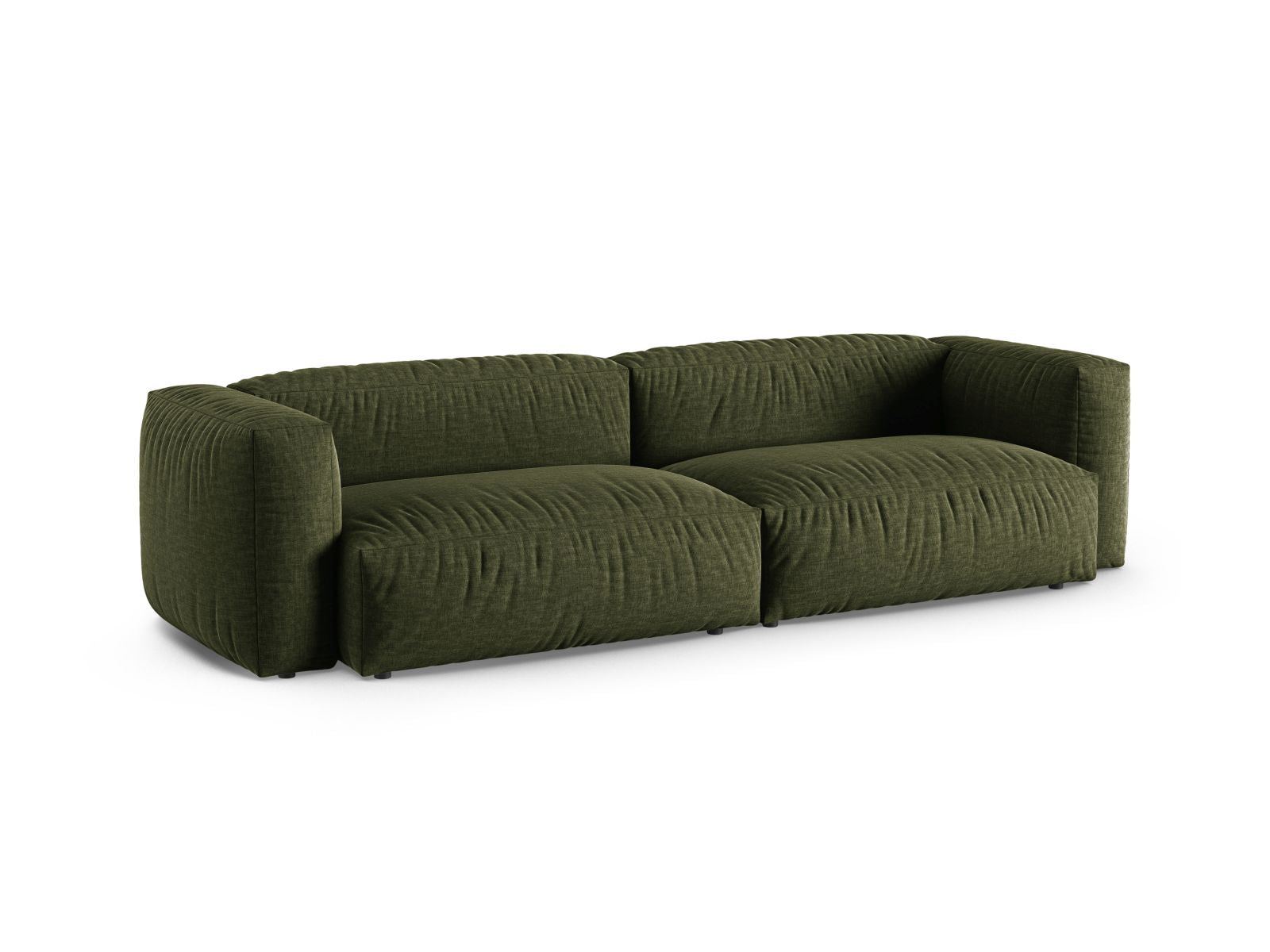 Elegantes 4-Sitzer Modular Sofa XL Martina in stilvollem Grün, ideal für moderne Wohnräume, erhältlich bei KAQTU Design AG.