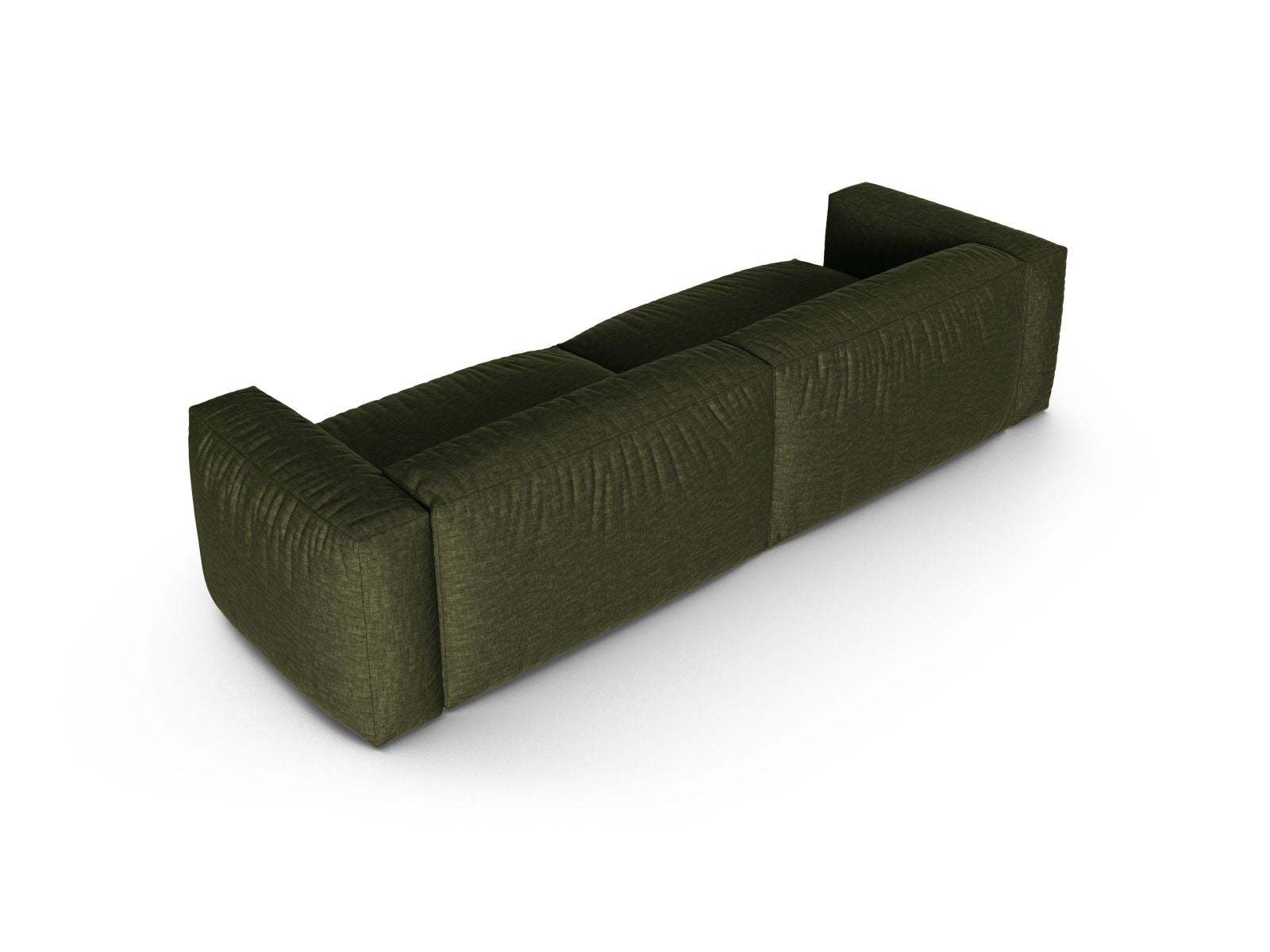 Elegantes 4-Sitzer Sofa Martina in modernem Grünton, ideal für großzügige Wohnräume und stilvolle Akzente.