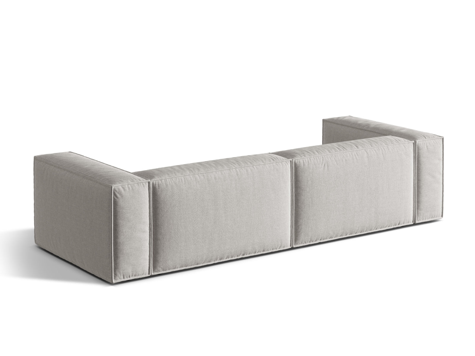 Elegantes 5-Sitzer Sofa Nuria in dezentem Grau, ideal für stilvolle Wohnräume. Komfort und Qualität vereint von Micadoni.