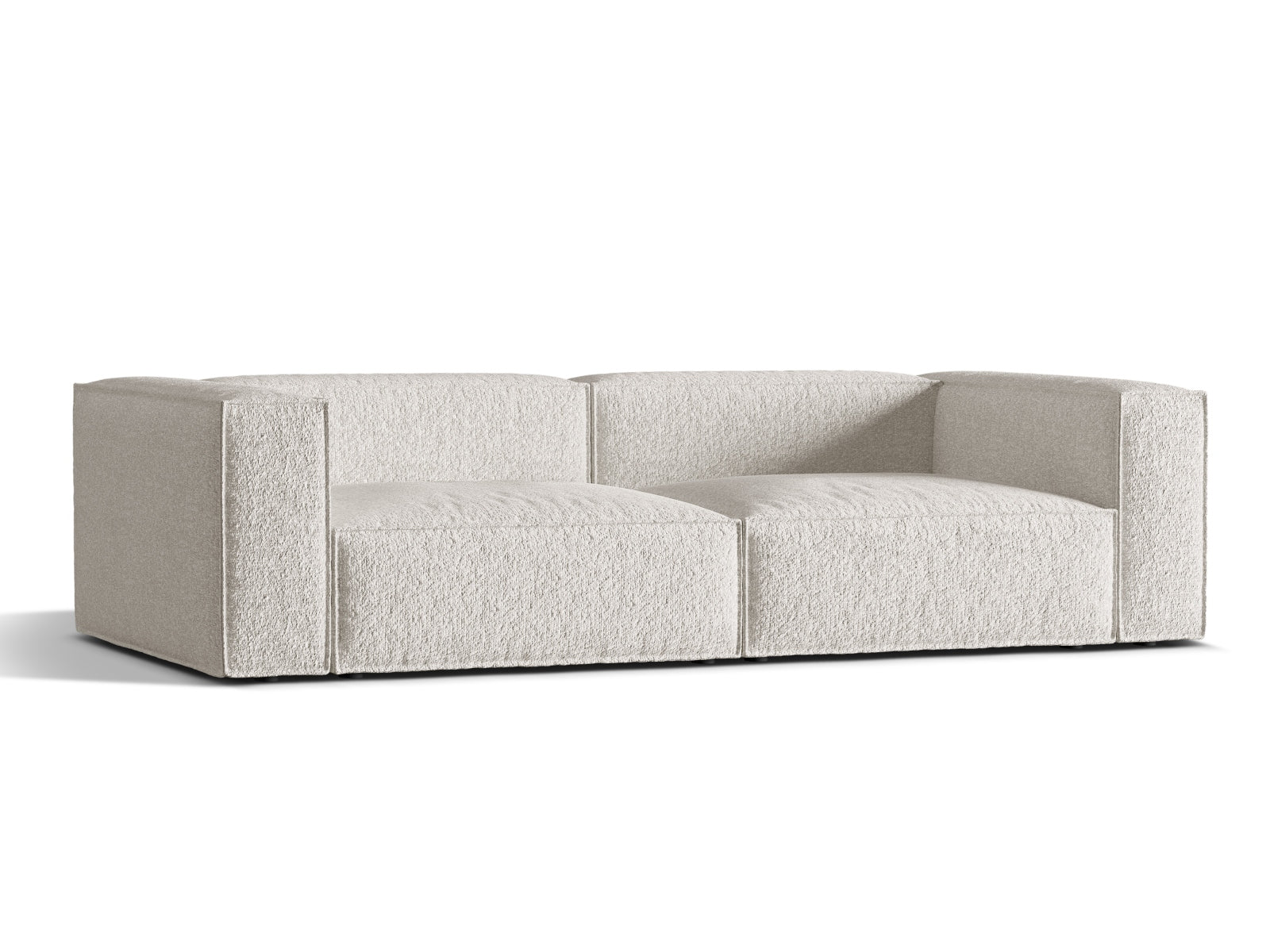 Elegantes Nuria Sofa mit 5 Sitzen in stilvollem Grey Beige Melange, ideal für moderne Wohnräume, von Micadoni.