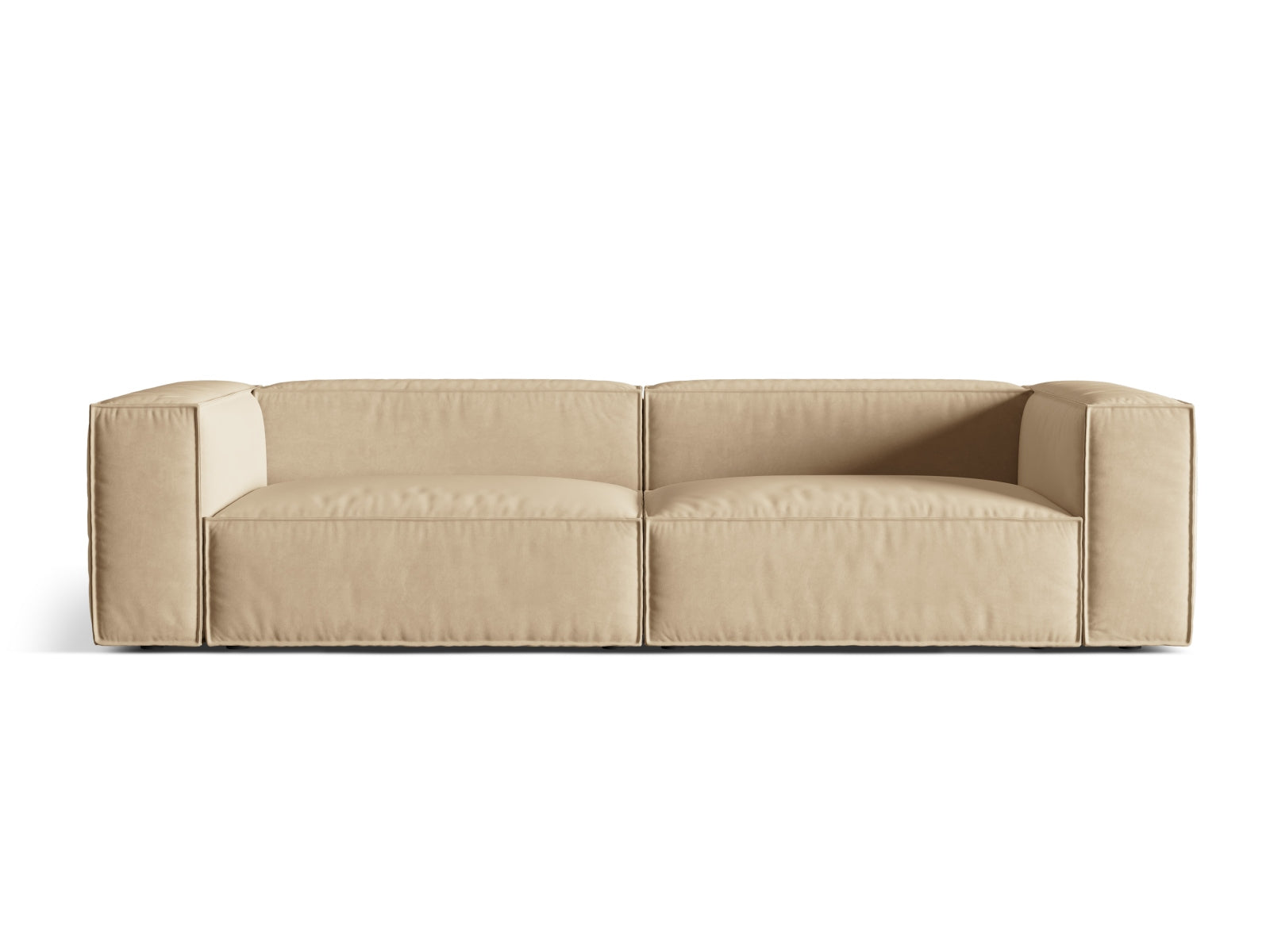 Nuria Velour Sofa 5 Sitzer in Nude-Paris präsentiert im Onlineshop von KAQTU Design AG. 5er Sofa ist von Micadoni