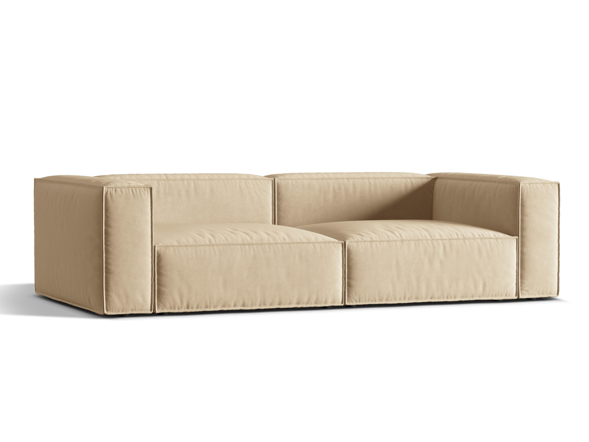 Nuria Velour Sofa 5 Sitzer in Nude-Paris präsentiert im Onlineshop von KAQTU Design AG. 5er Sofa ist von Micadoni