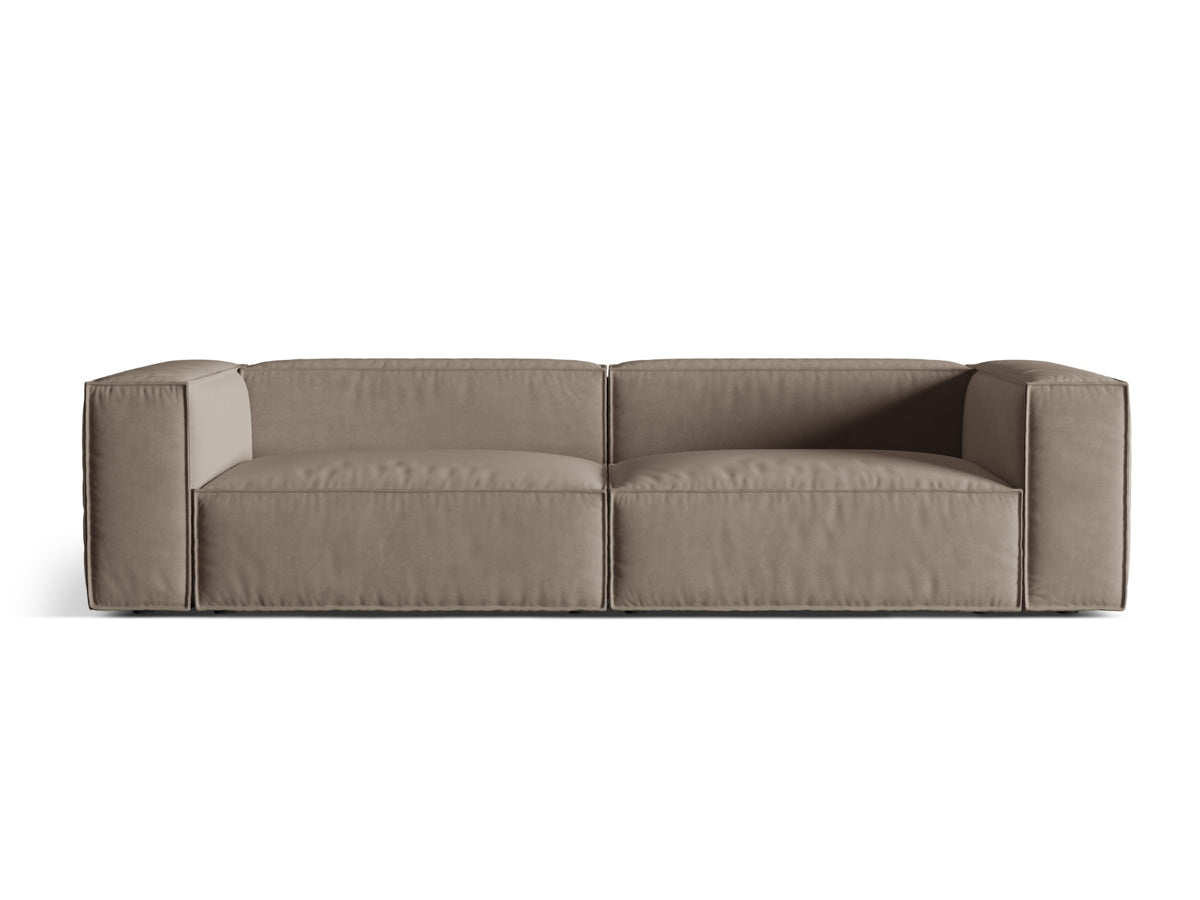 Nuria Velour Sofa 5 Sitzer in Warm grey-Paris präsentiert im Onlineshop von KAQTU Design AG. 5er Sofa ist von Micadoni