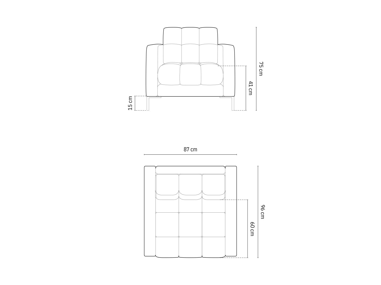 Entdecken Sie den stilvollen Mamaia Sessel 1 Sitz von Micadoni – ideal für jeden Raum, vereint Komfort und modernes Design in einem.