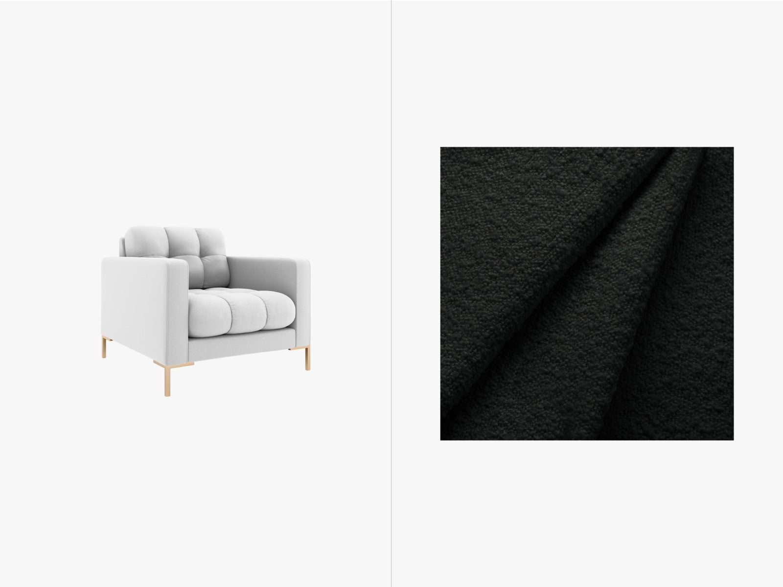 Mamaia Sessel 1 Sitz in Black/Gold präsentiert im Onlineshop von KAQTU Design AG. Sessel ist von Micadoni