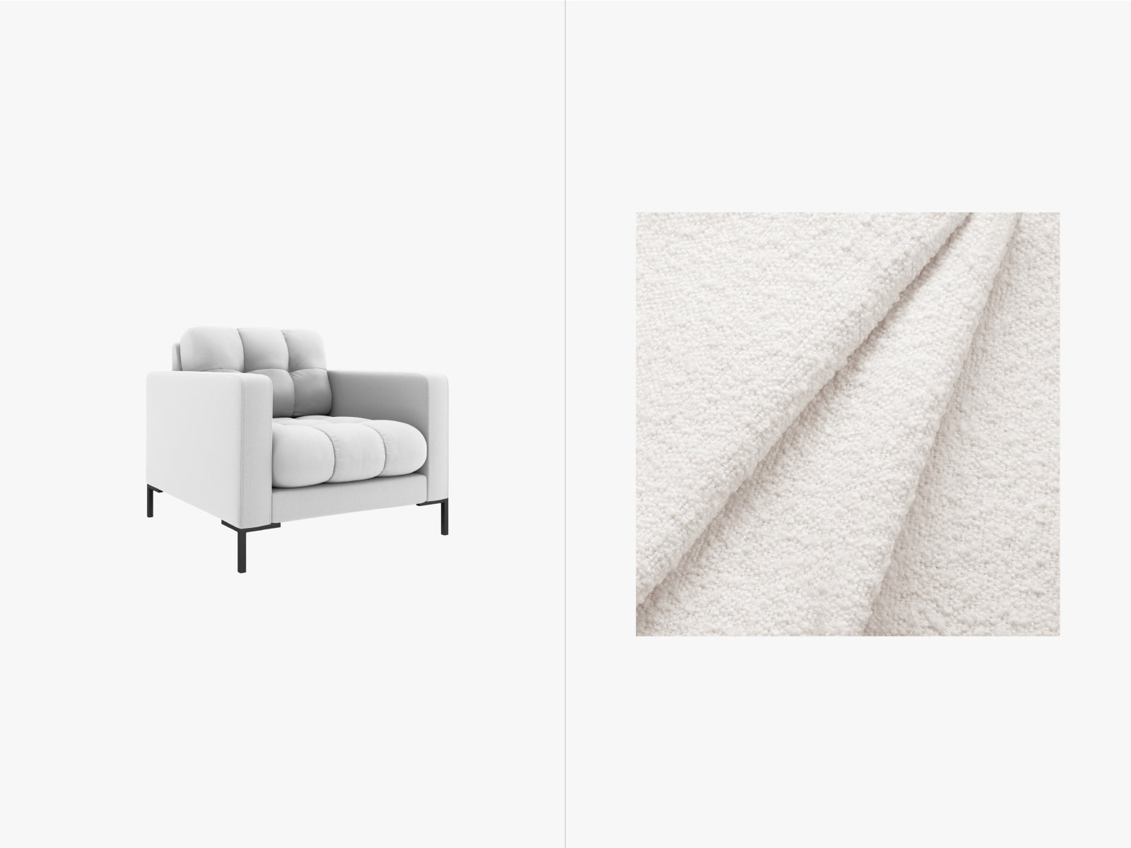 Mamaia Sessel 1 Sitz in White/Schwarz präsentiert im Onlineshop von KAQTU Design AG. Sessel ist von Micadoni