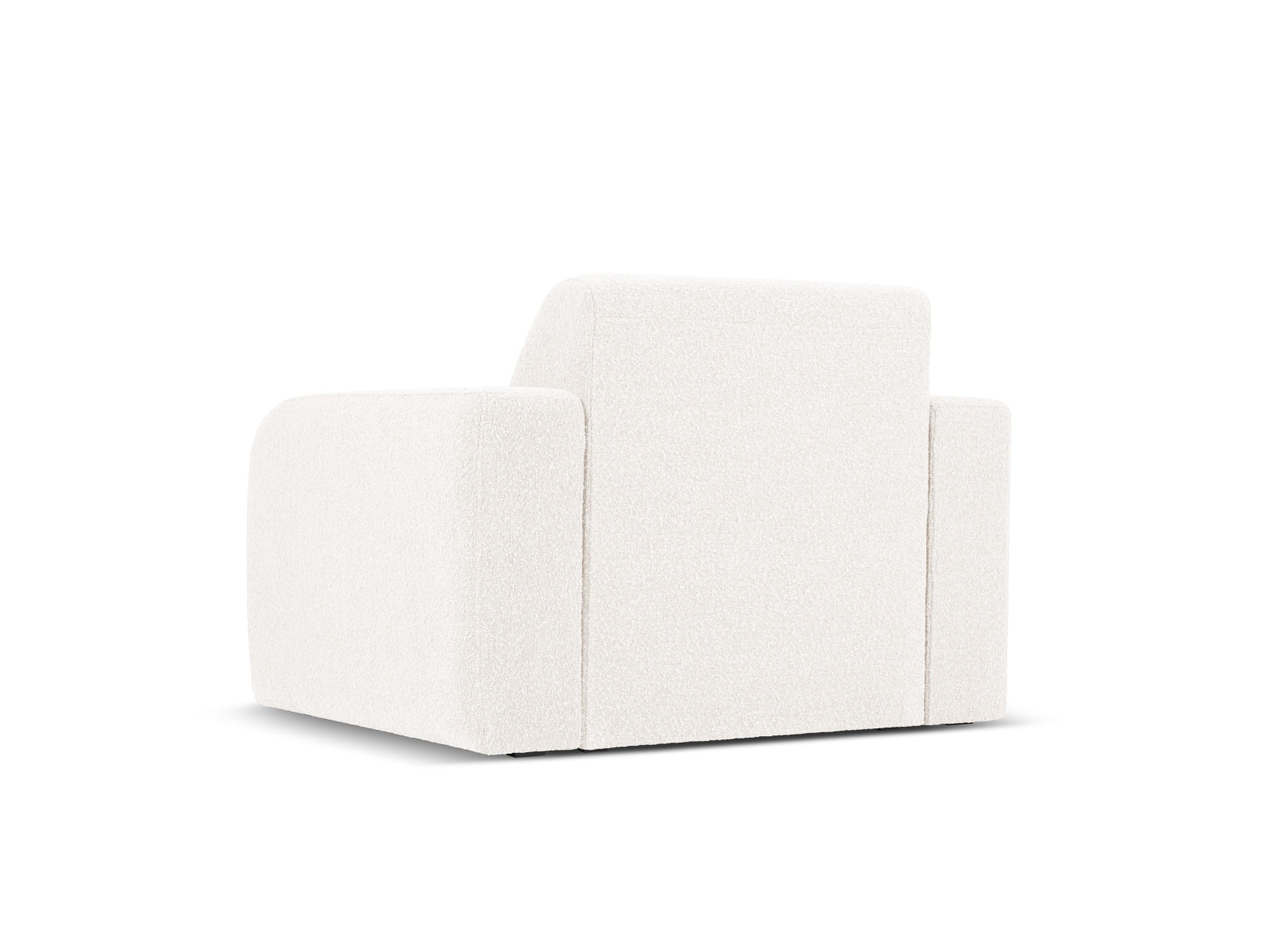 Stilvoller Molino Boucle Sessel in sanftem Weiß, perfekt für gemütliche Ecken. Hochwertige Verarbeitung und zeitgemäße Ästhetik von Micadoni.