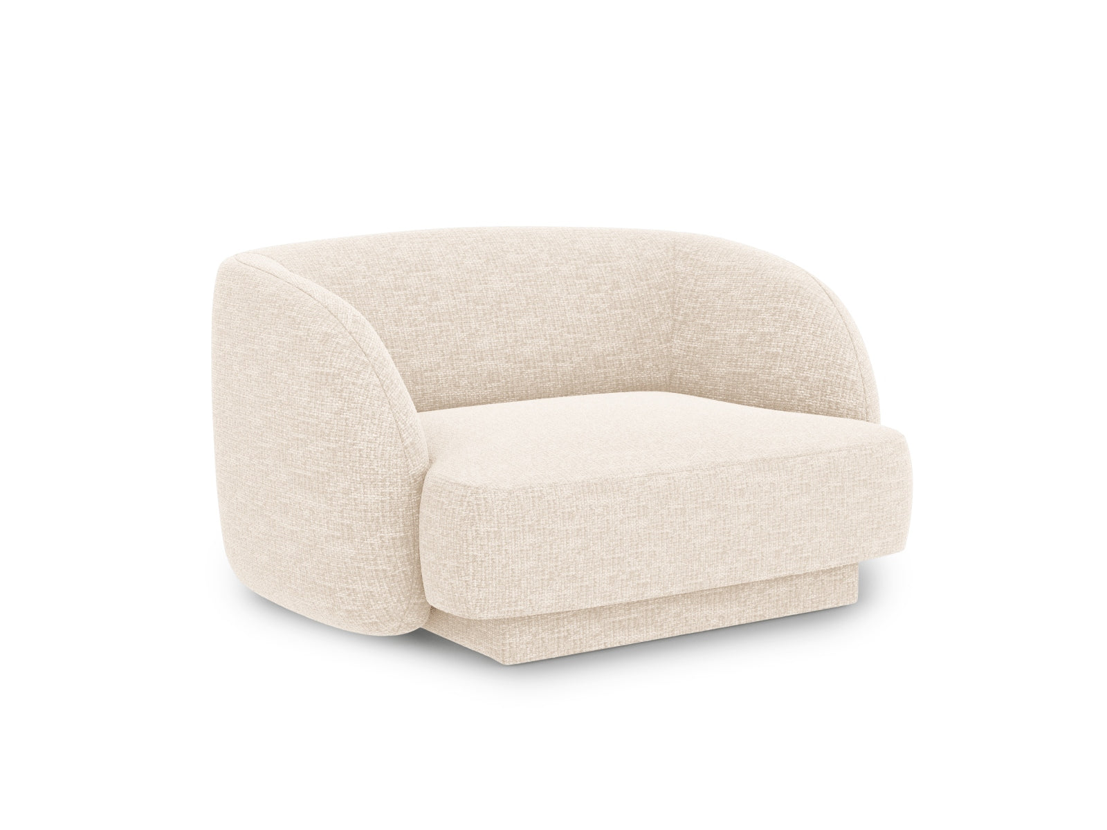 Eleganter Miley Sessel in hellem Beige von Micadoni, ideal für stilvolle Wohnräume. Bequeme Polsterung und modernes Design.