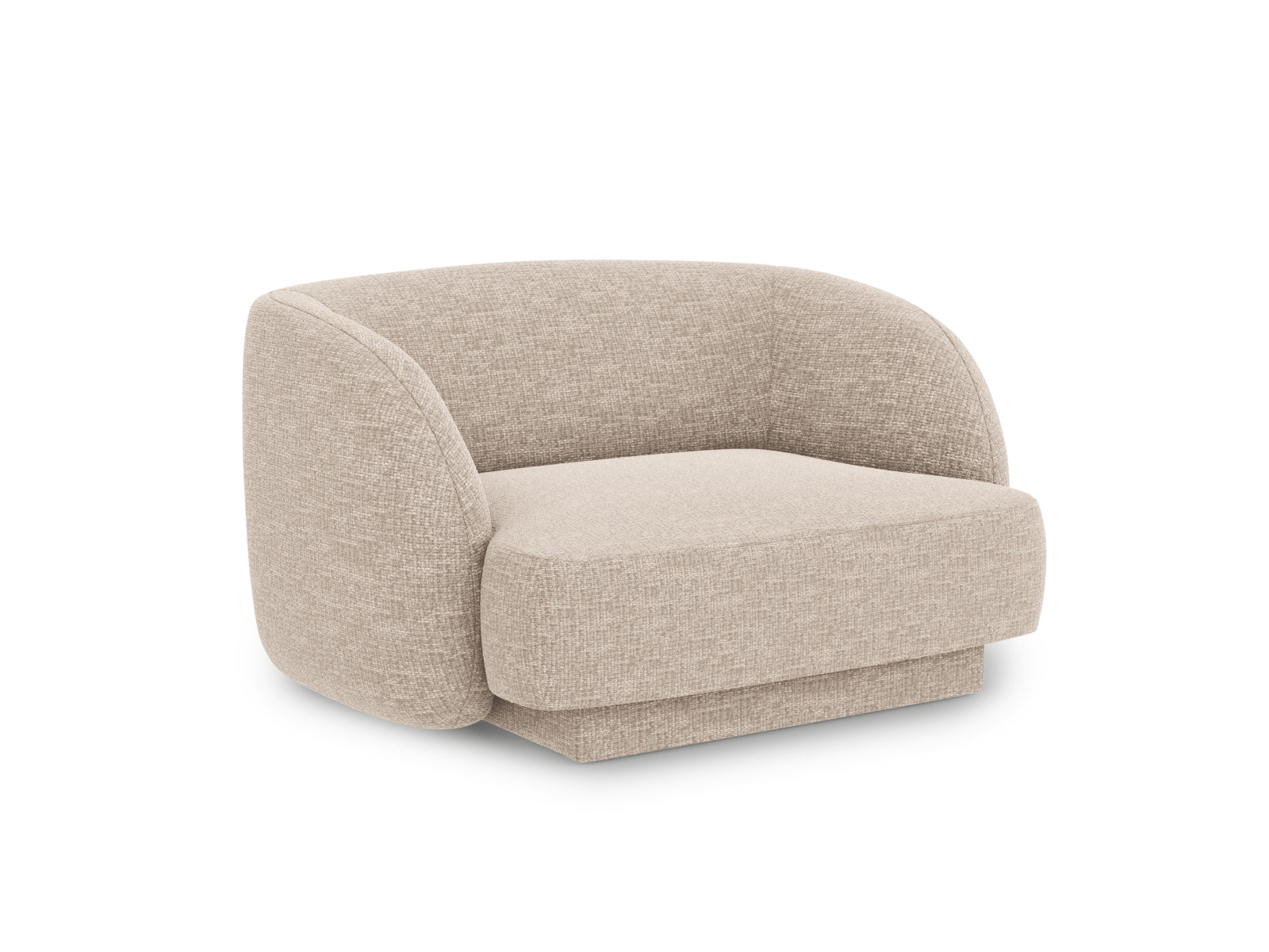 Eleganter Miley Sessel in Beige-Haga von Micadoni, ideal für stilvolle Wohnräume. Bequeme Polsterung und modernes Design.
