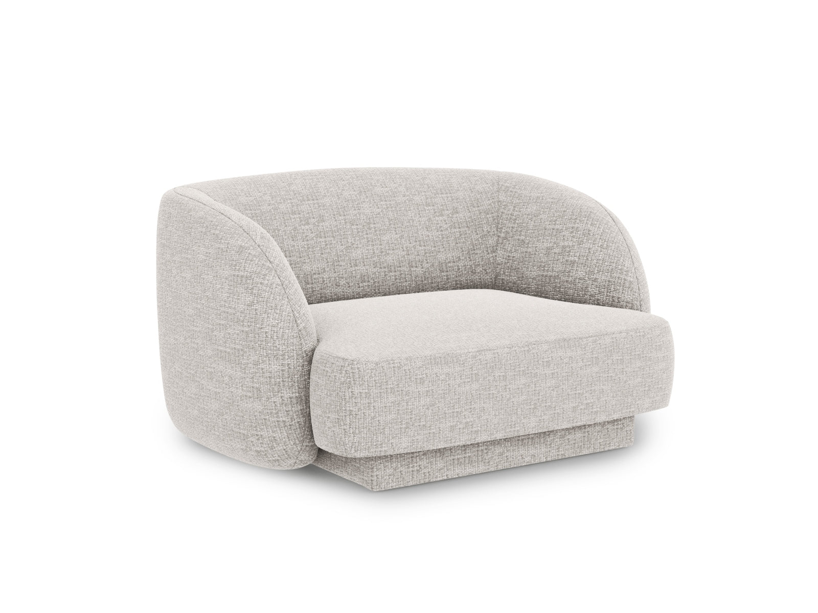 Eleganter Miley Sessel in hellem Grau von Micadoni, ideal für stilvolle Wohnräume. Bequeme Polsterung und modernes Design.