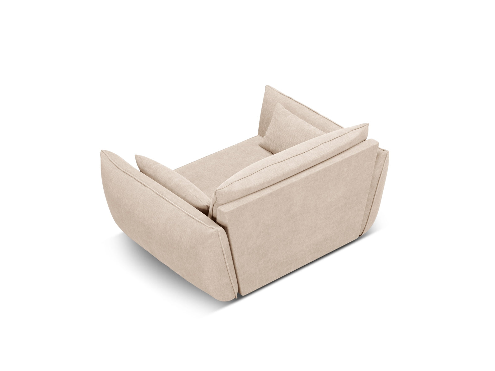 Moderner Kaelle Sessel von Micadoni in sanftem Beige, perfekt für stilvolle Interiors und entspannende Momente.
