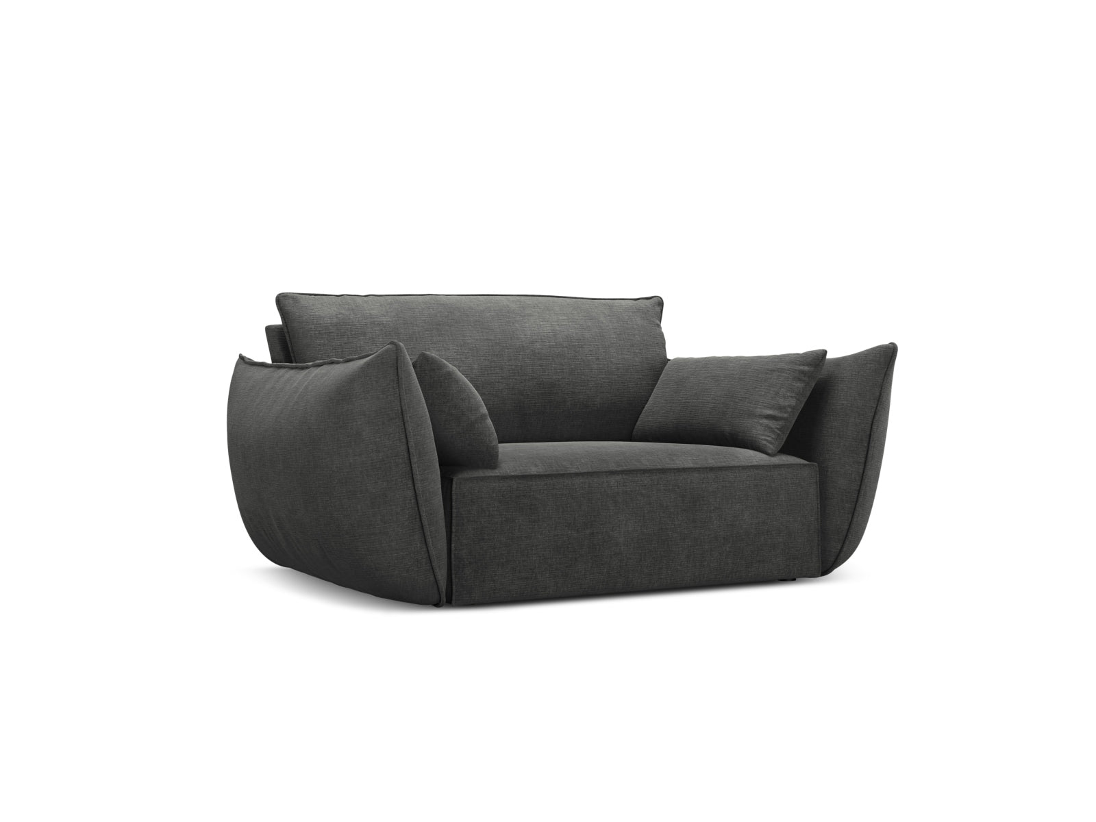 Eleganter Kaelle Sessel mit einem Sitz in Dunkelgrau, ideal für stilvolle Wohnräume. Hochwertige Verarbeitung von Micadoni.