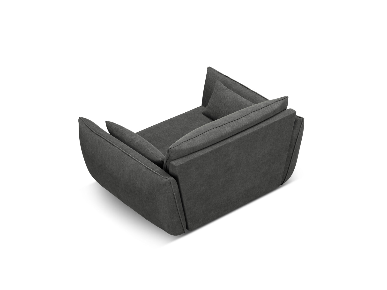 Kaelle Sessel 1 Sitz in Dark Grey-Over The Horizon präsentiert im Onlineshop von KAQTU Design AG. Sessel ist von Micadoni