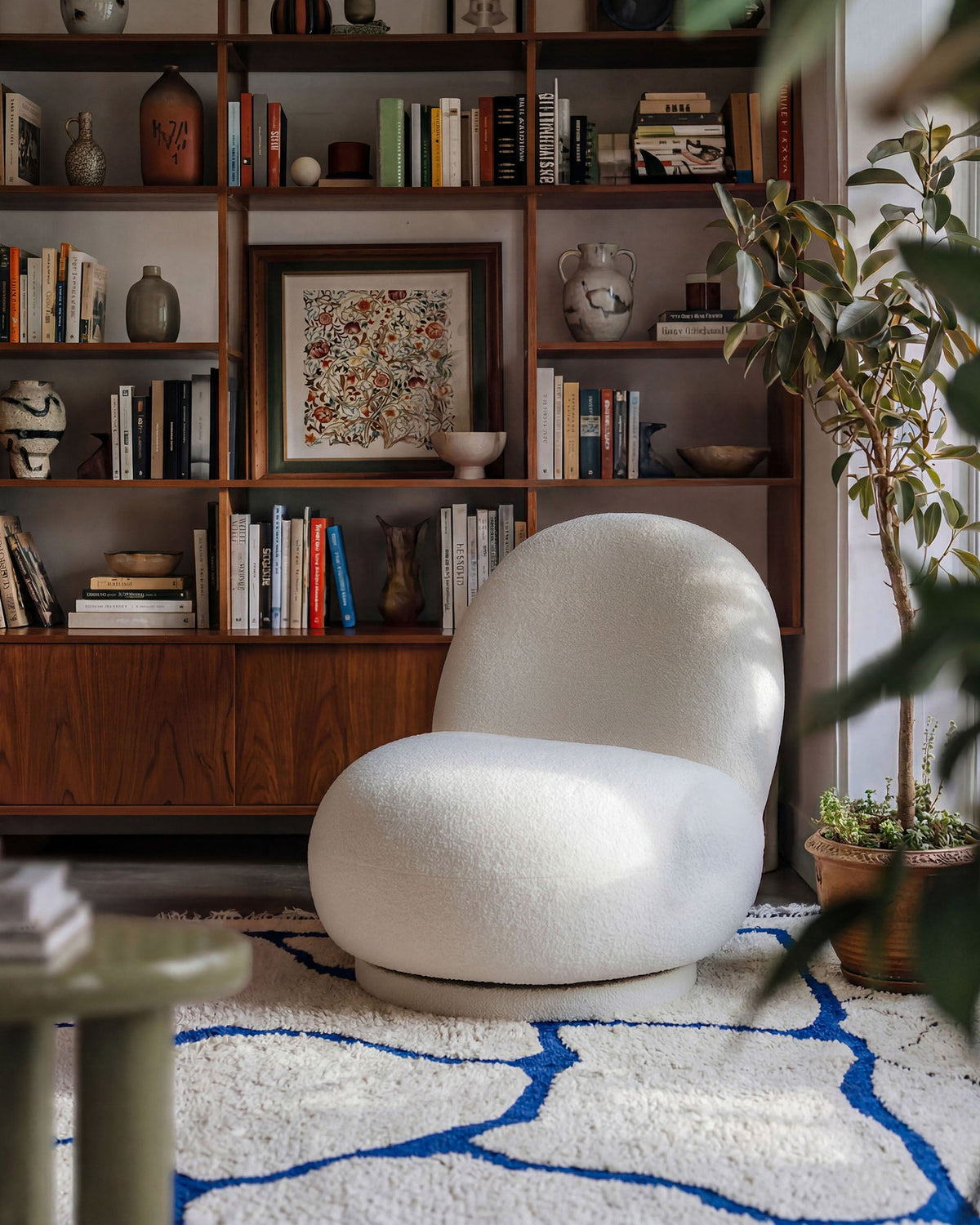 Chuck Swivel Armchair 1 Sitzer in Light Beige-Perfect Harmony präsentiert im Onlineshop von KAQTU Design AG. Drehsessel ist von Micadoni