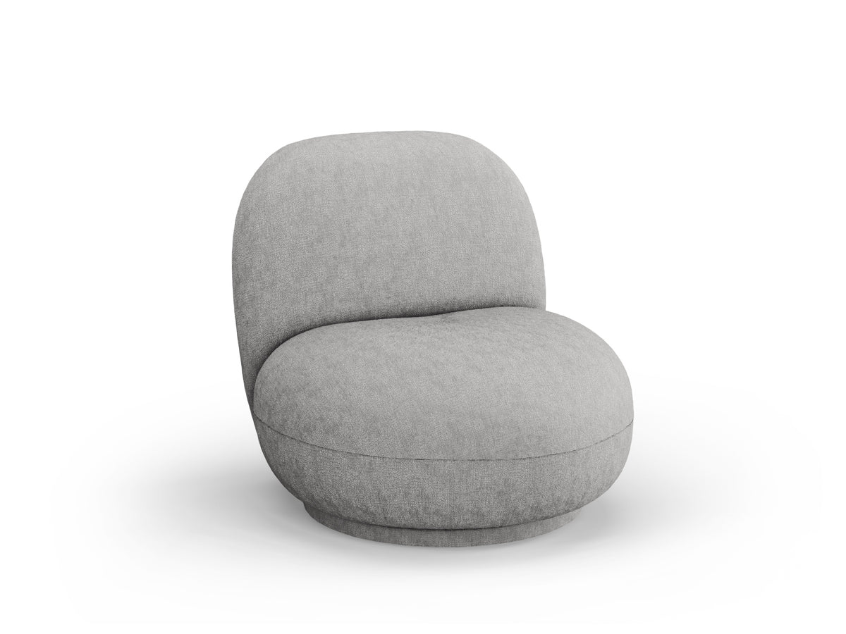 Chuck Swivel Armchair 1 Sitzer in Silver-Perfect Harmony präsentiert im Onlineshop von KAQTU Design AG. Drehsessel ist von Micadoni
