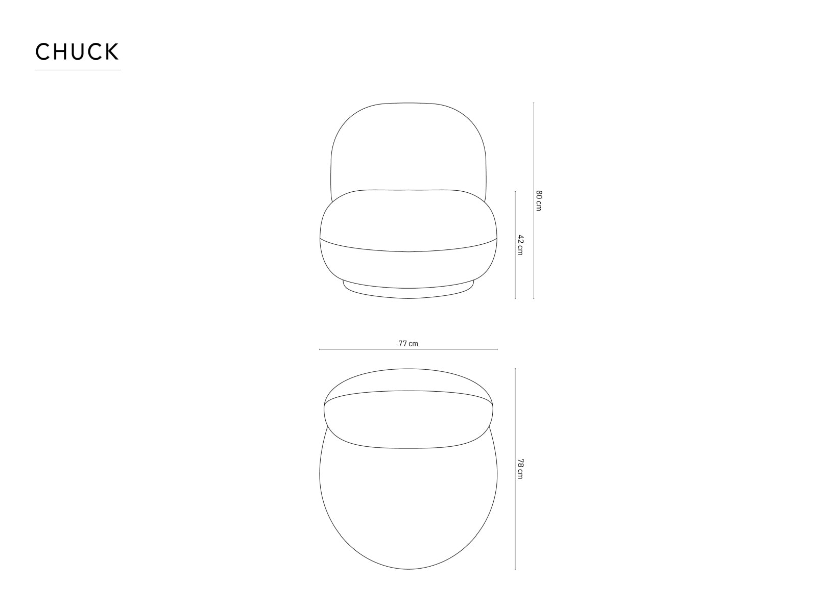 Erleben Sie den Chuck Swivel Armchair 1 Sitzer von Micadoni – eleganter Drehstuhl aus luxuriösem Boucle, ideal für Ihr modernes Zuhause.