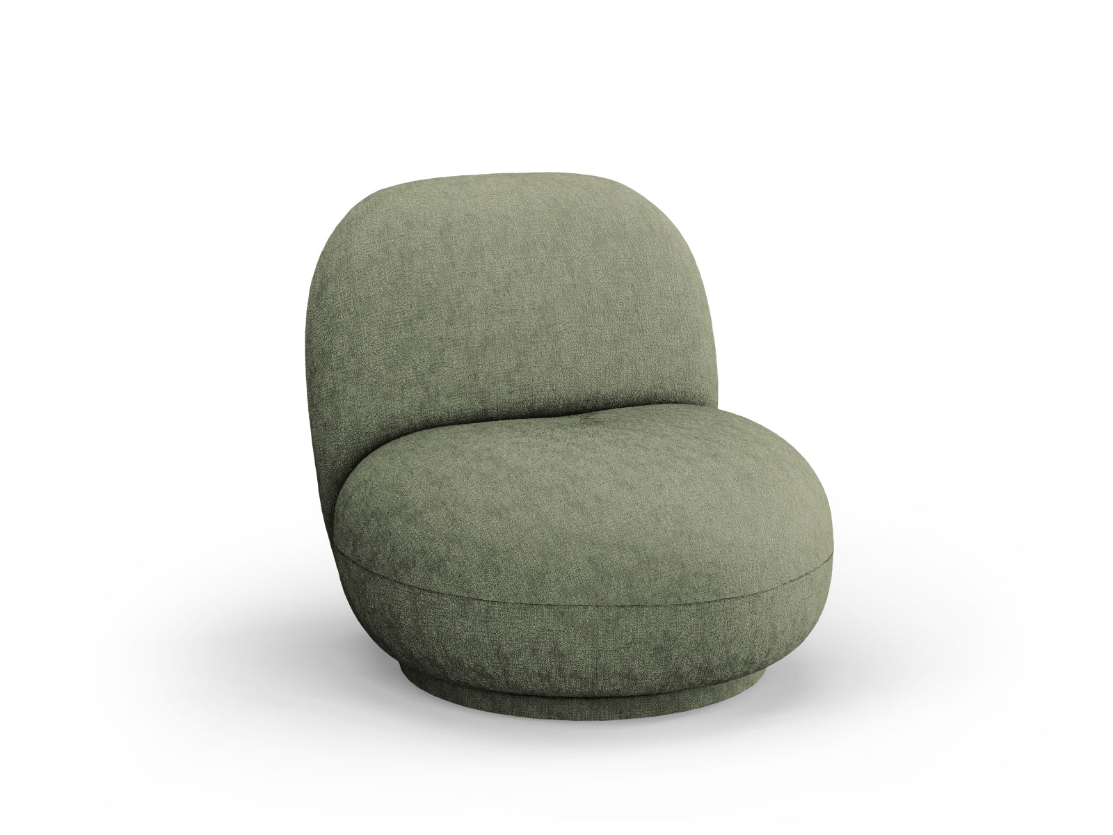 Erleben Sie den Chuck Swivel Armchair 1 Sitzer von Micadoni – eleganter Drehstuhl aus luxuriösem Boucle, ideal für zeitgemässe Einrichtung.