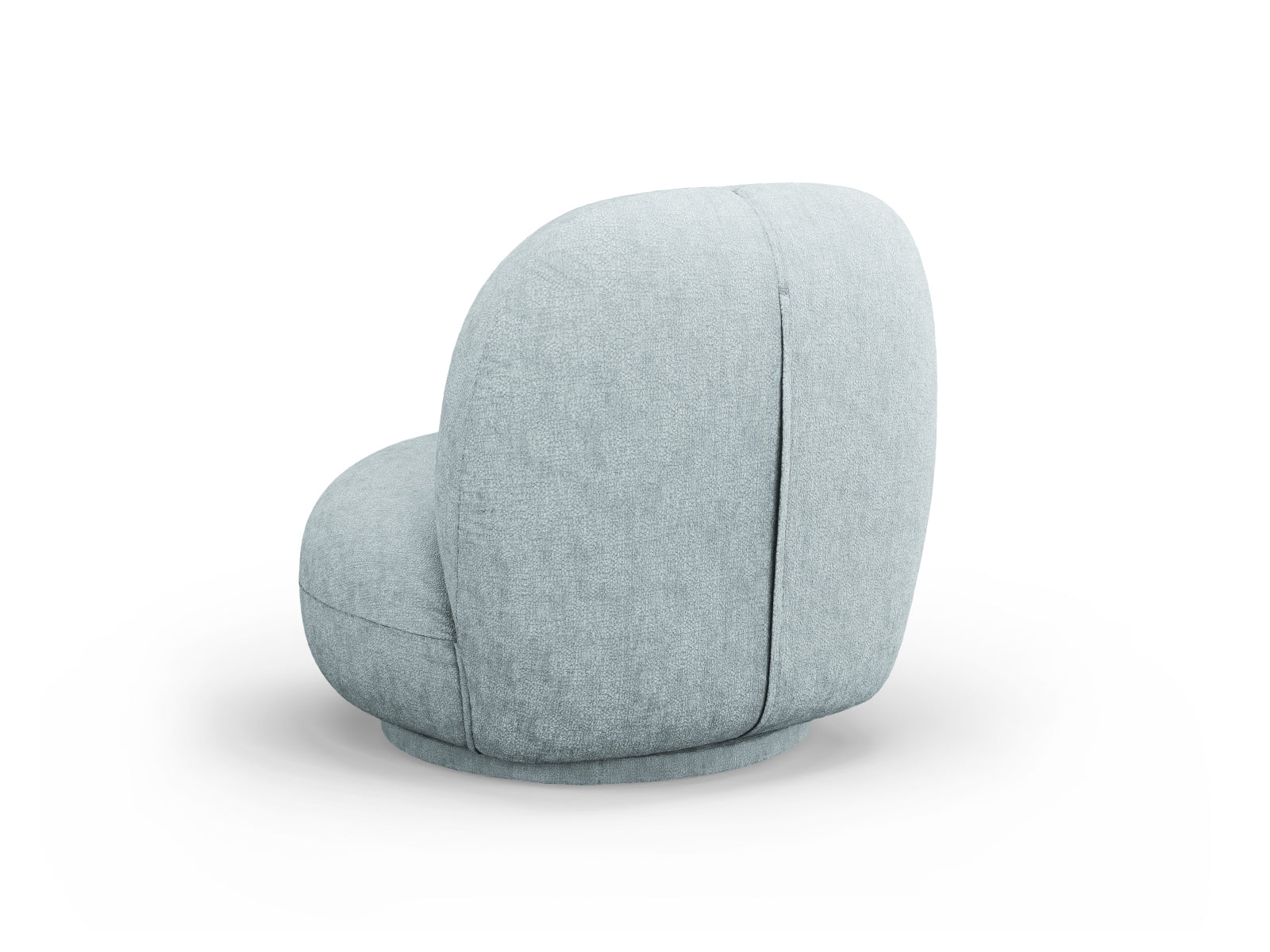 Moderner Drehsessel Chuck Swivel Armchair 1 Sitzer in zartem Hellblau, perfekt für gemütliche und stilvolle Einrichtungsideen.