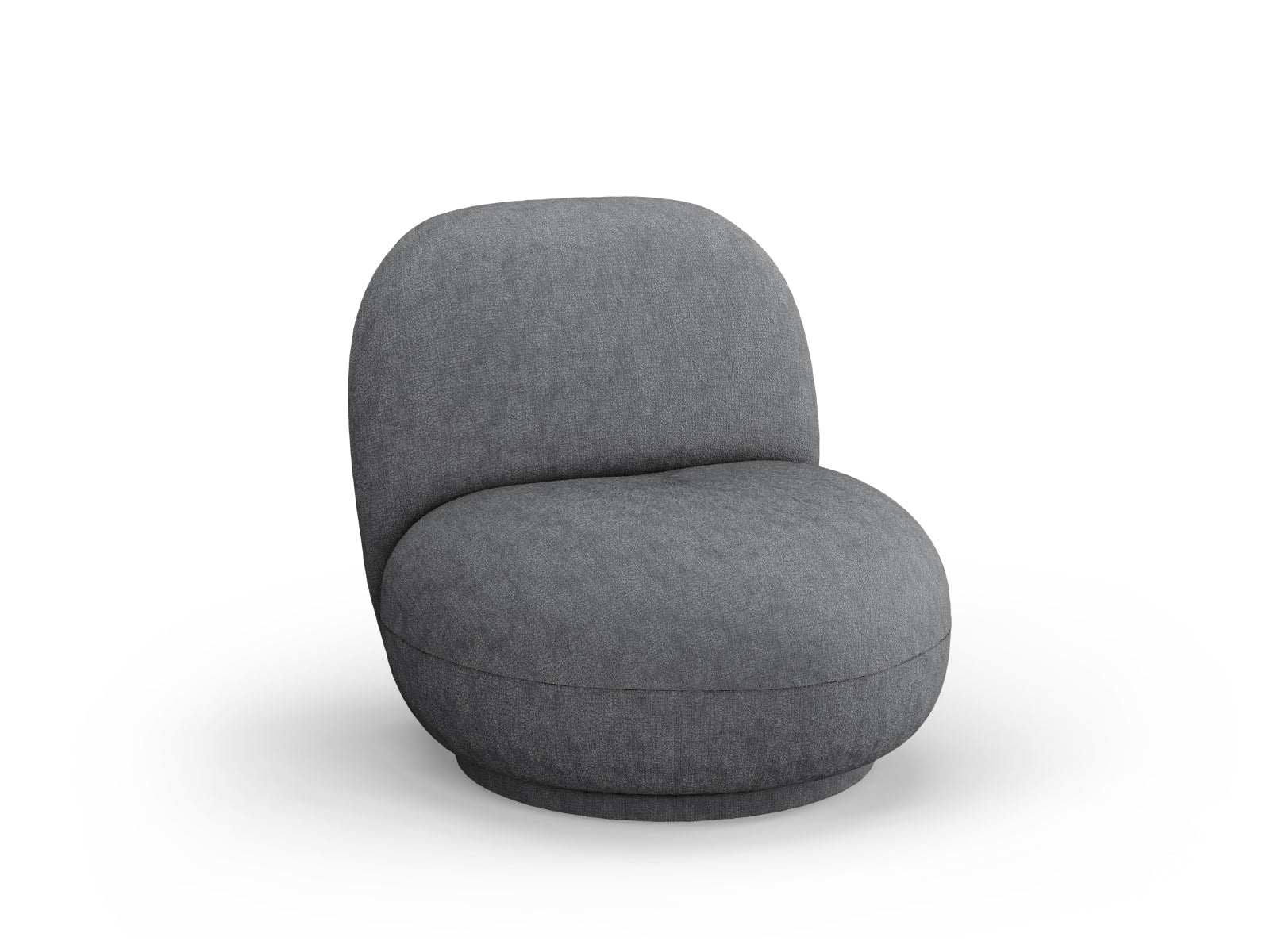 Eleganter Chuck Swivel Armchair 1 Sitzer in hellem Grau, ideal für stilvolle Wohnräume. Bequem und modern von Micadoni.