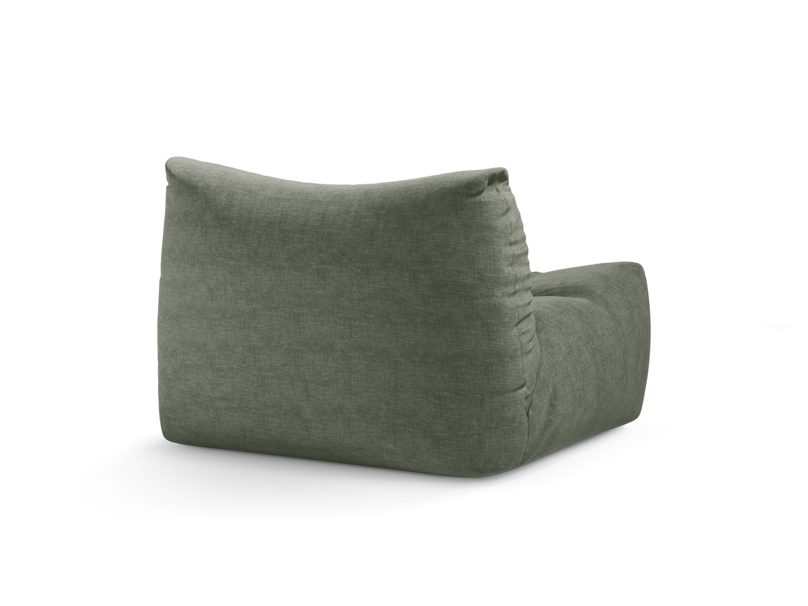 Eleganter 1-Sitzer Sessel Tove in trendigem Moosgrün, ideal für gemütliche Leseecken oder als Blickfang im Wohnzimmer.
