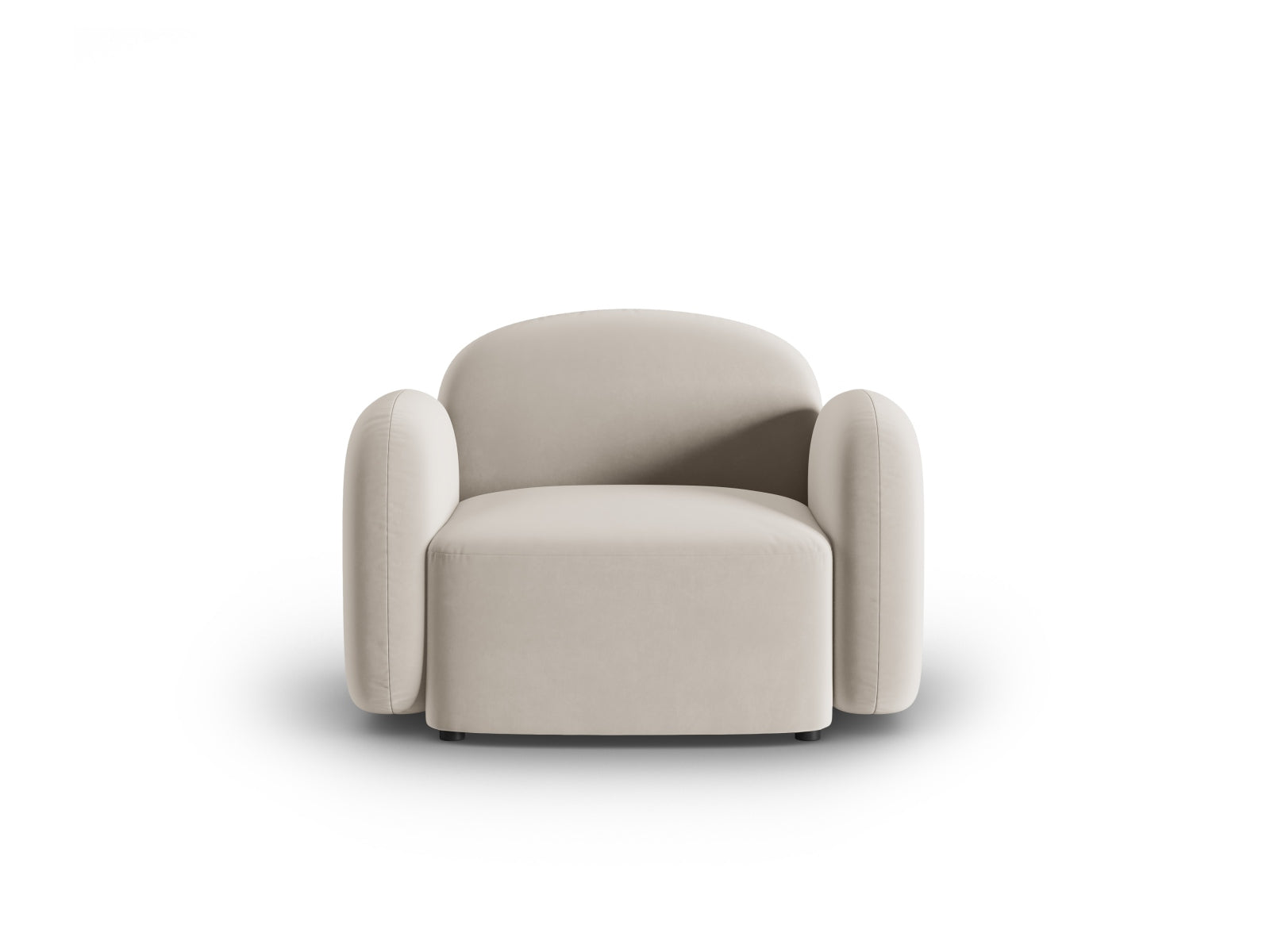 Blair Velour Armchair 1 Sitzer in Ecru-Casino präsentiert im Onlineshop von KAQTU Design AG. Sessel ist von Micadoni