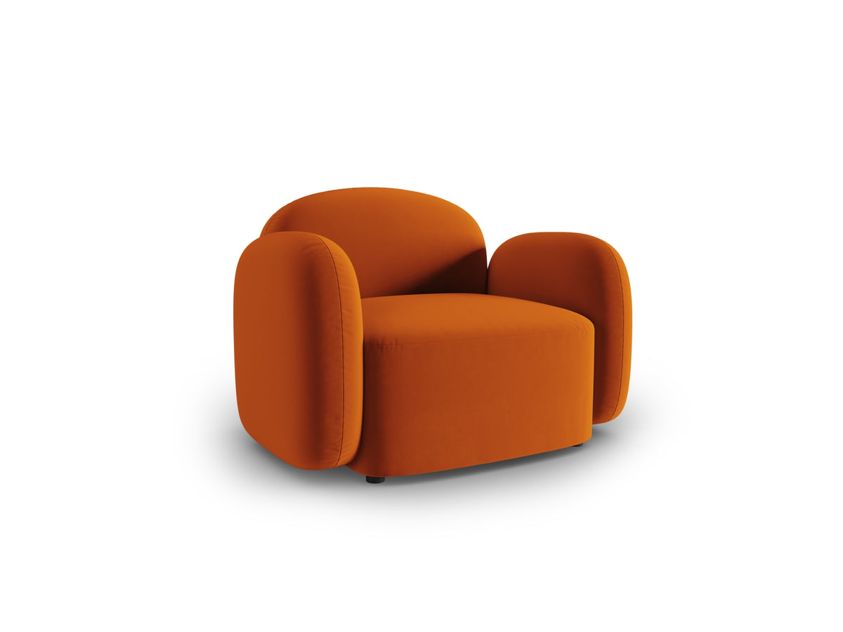 Blair Velour Armchair 1 Sitzer in Terracotta-Casino präsentiert im Onlineshop von KAQTU Design AG. Sessel ist von Micadoni