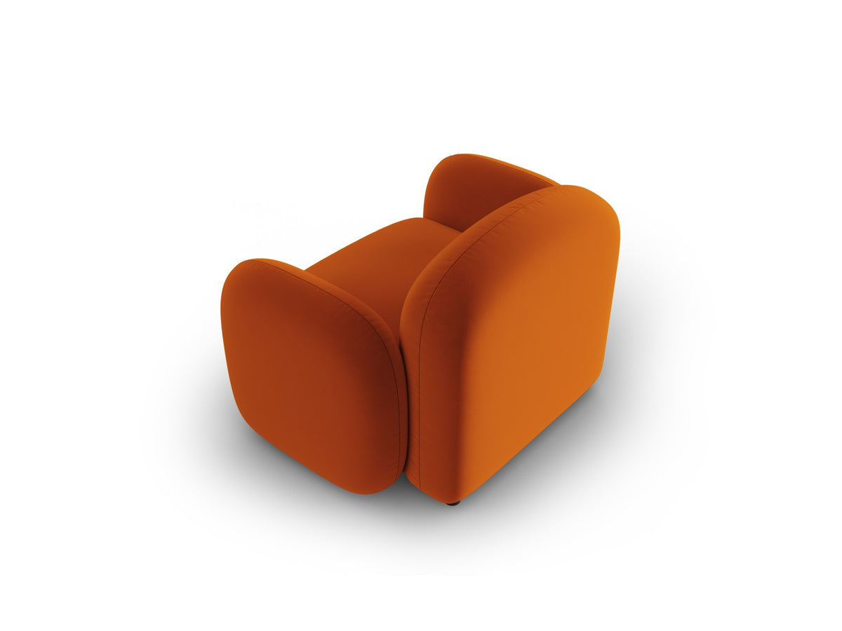 Blair Velour Armchair 1 Sitzer in Terracotta-Casino präsentiert im Onlineshop von KAQTU Design AG. Sessel ist von Micadoni